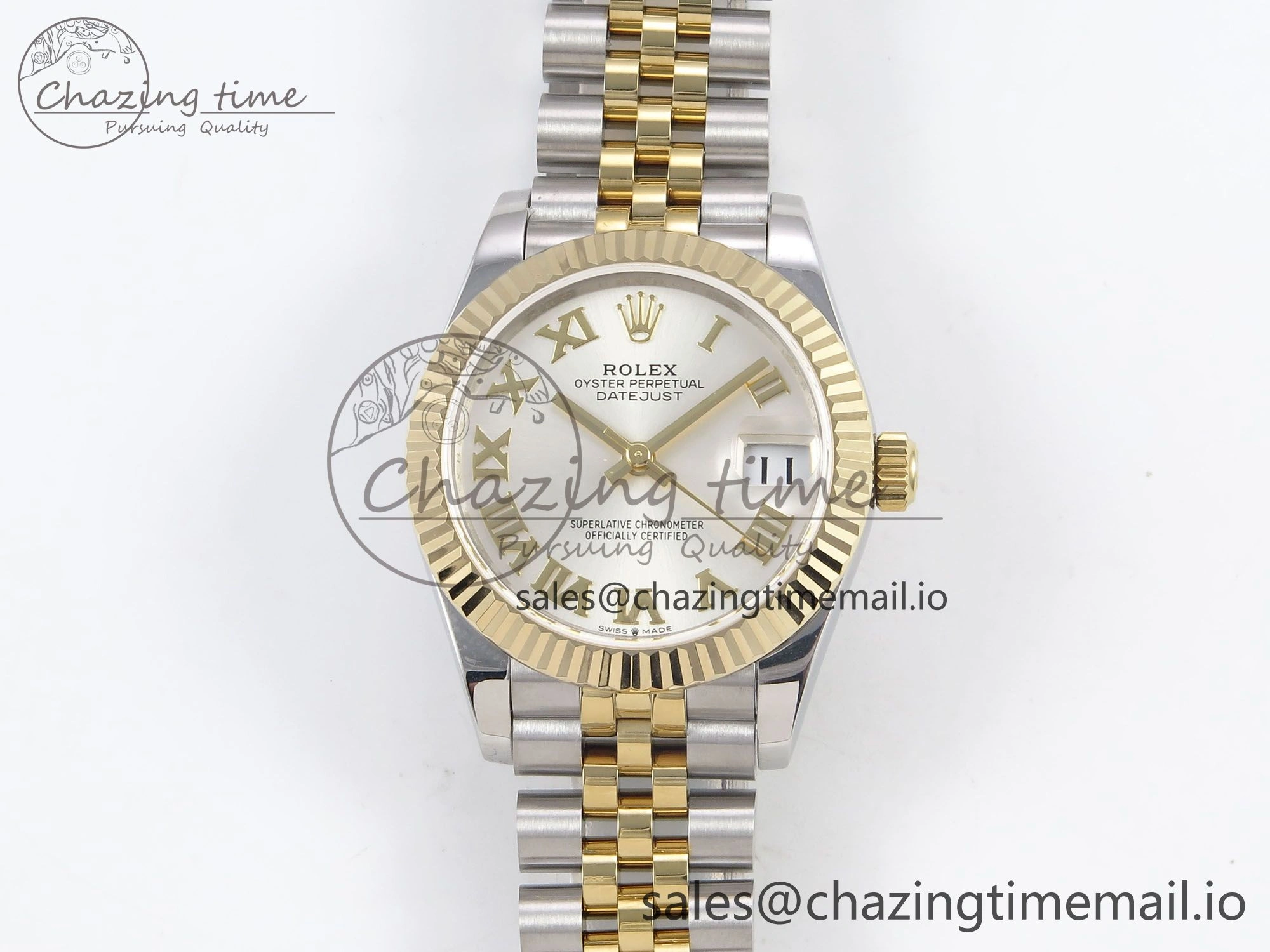 QuickDry DateJust 31 278273 SS YG GMF 1:1 Best Edition 904L Steel Silver Roman Dial on Jubilee Bracelet A 1155