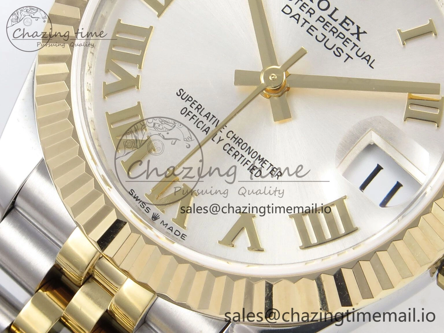 QuickDry DateJust 31 278273 SS YG GMF 1:1 Best Edition 904L Steel Silver Roman Dial on Jubilee Bracelet A 1155