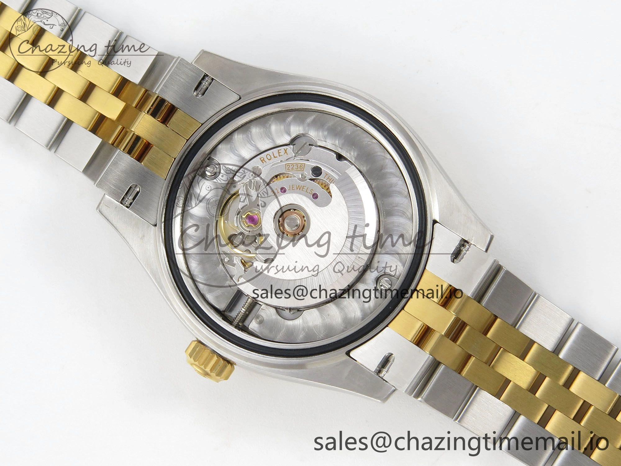 DateJust 31 278273 THBF 1:1 Best Edition 904L Steel Fluted Green Floral Dial Fluted Bezel on SS YG Jubilee Bracelet HZ Cal. Compact 21