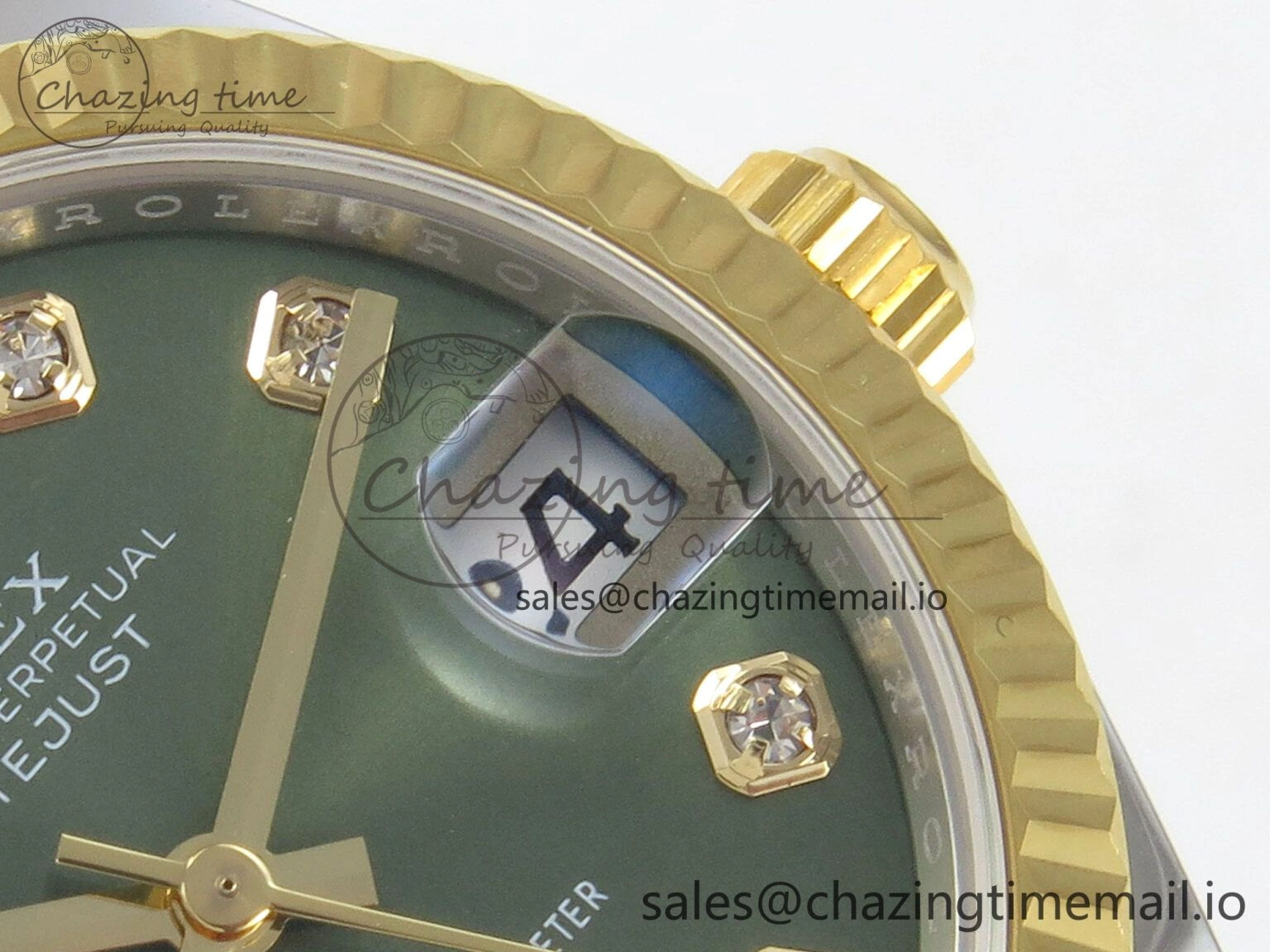 Minimalist DateJust 31 278273 THBF 1:1 Best Edition 904L Steel Green Diamonds Dial Diamonds Bezel on SS YG Jubilee Bracelet HZ Cal. 9