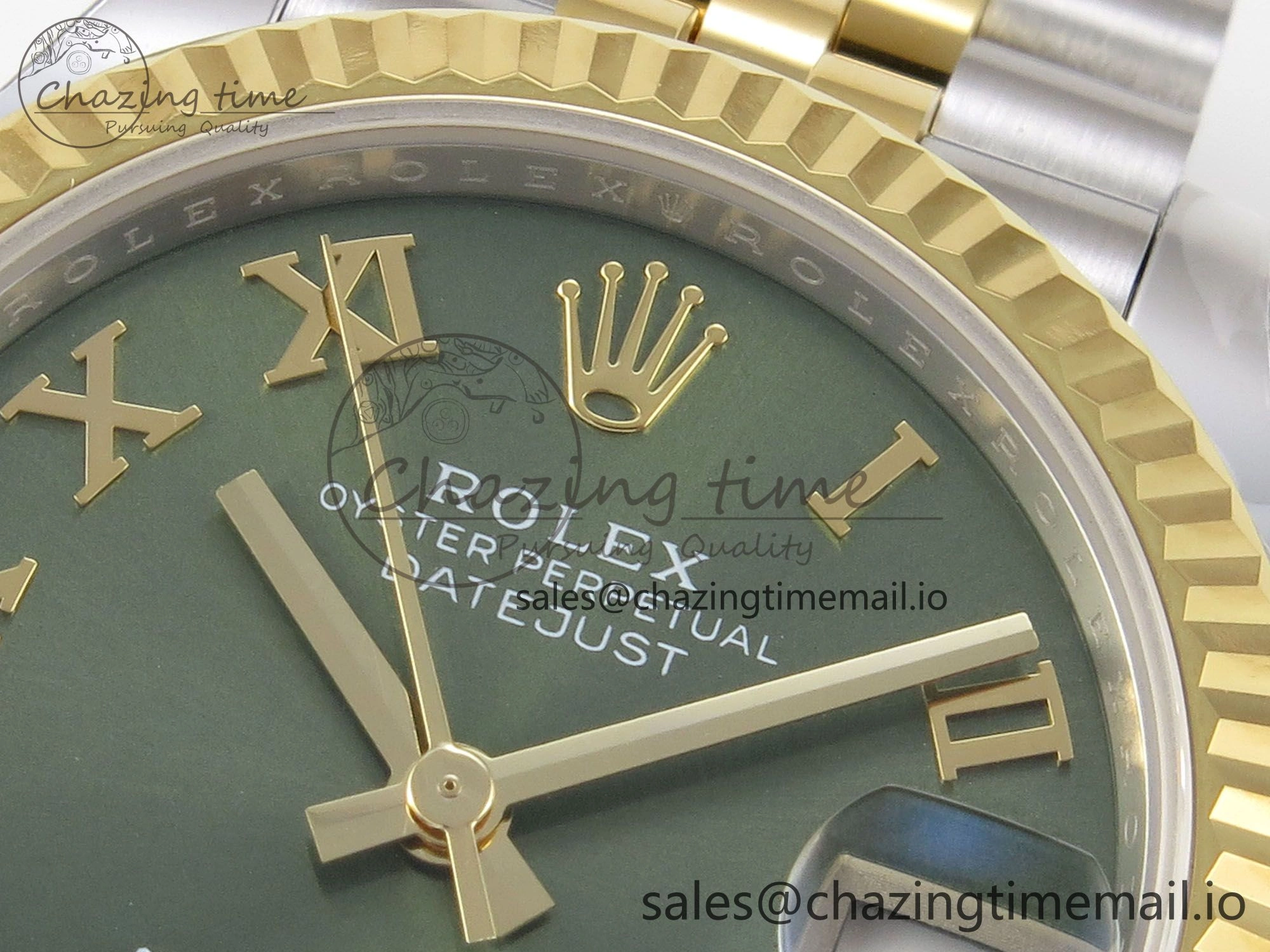 Classic DateJust 31 278273 THBF 1:1 Best Edition 904L Steel Green Roman Dial Fluted Bezel on SS YG Jubilee Bracelet HZ Cal. 16