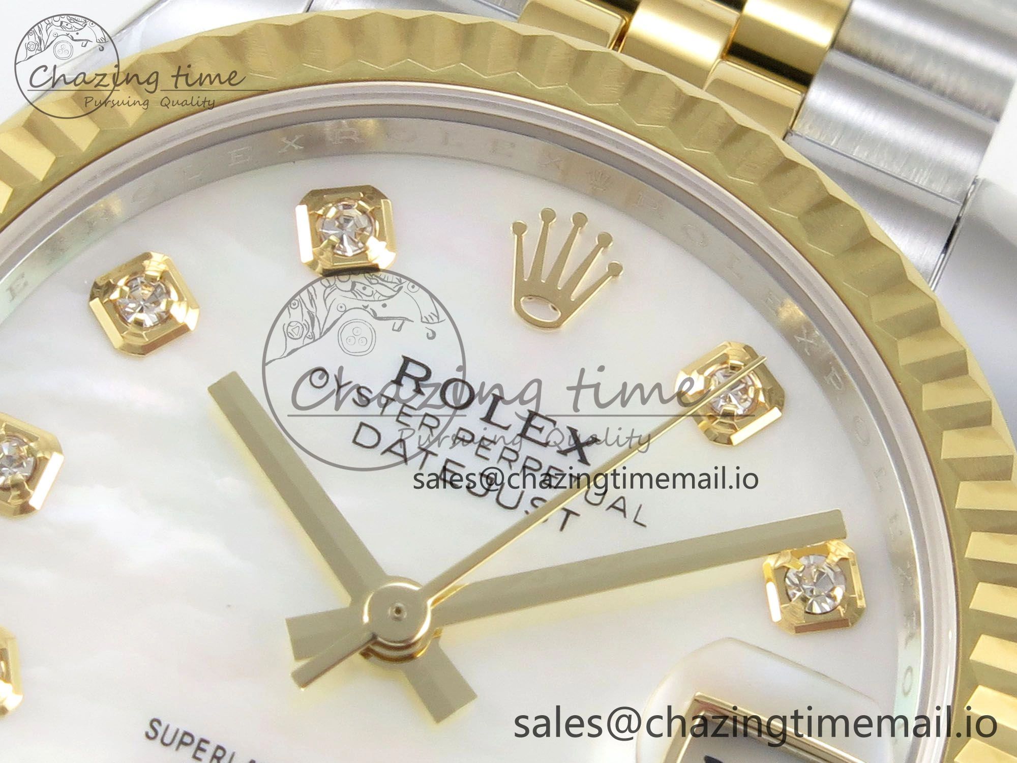 TechFriendly DateJust 31 278273 THBF 1:1 Best Edition 904L Steel White Diamonds Dial on SS YG Jubilee Bracelet HZ Cal. 15