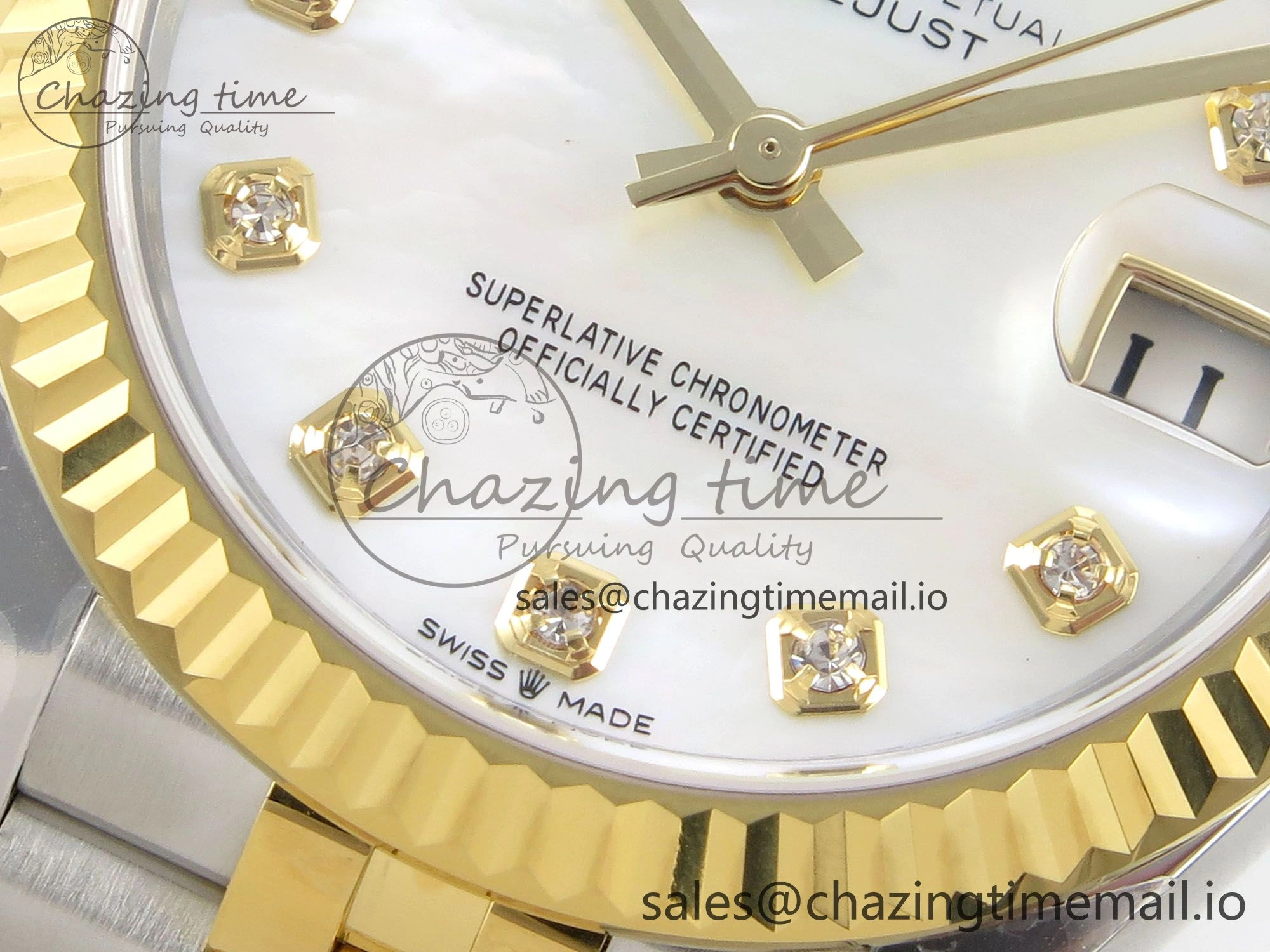 TechFriendly DateJust 31 278273 THBF 1:1 Best Edition 904L Steel White Diamonds Dial on SS YG Jubilee Bracelet HZ Cal. 15