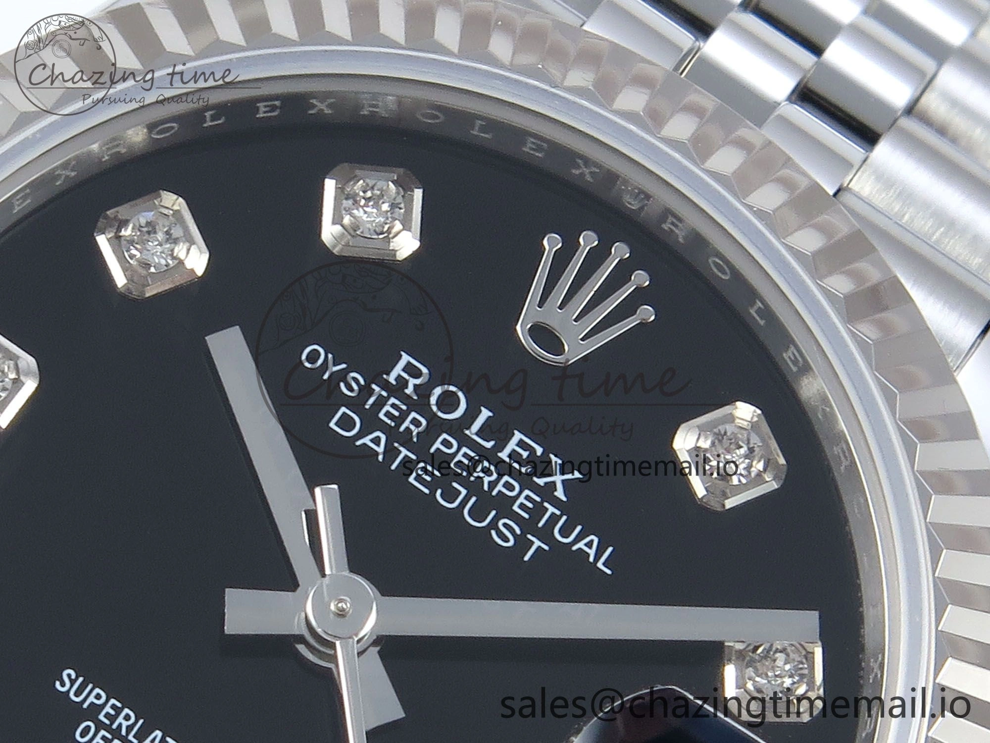 WellDesigned DateJust 31 278274 ARF 1:1 Best Edition 904L Steel Black Diamonds Dial on SS Jubilee Bracelet ETA 538