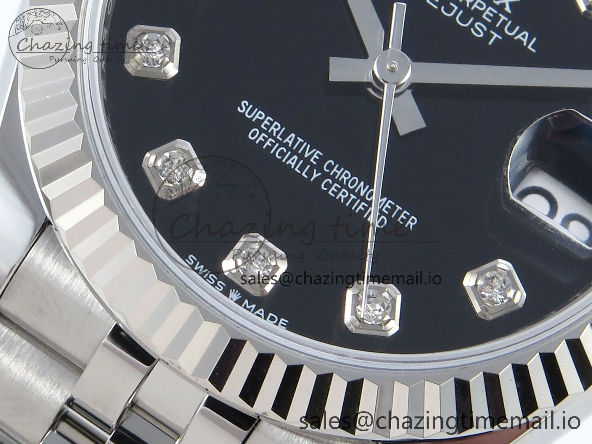 WellDesigned DateJust 31 278274 ARF 1:1 Best Edition 904L Steel Black Diamonds Dial on SS Jubilee Bracelet ETA 538