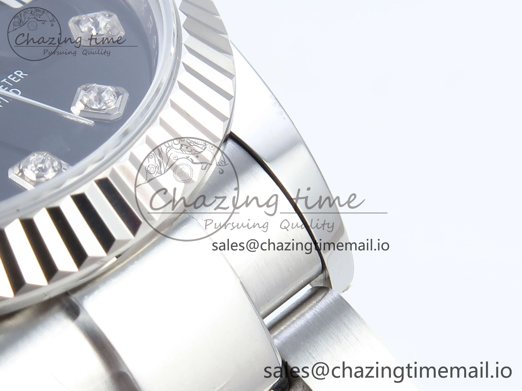 DateJust 31 278274 ARF 1:1 Best Edition 904L Steel Black Diamonds Dial on SS Oyster Bracelet ETA Soft 556