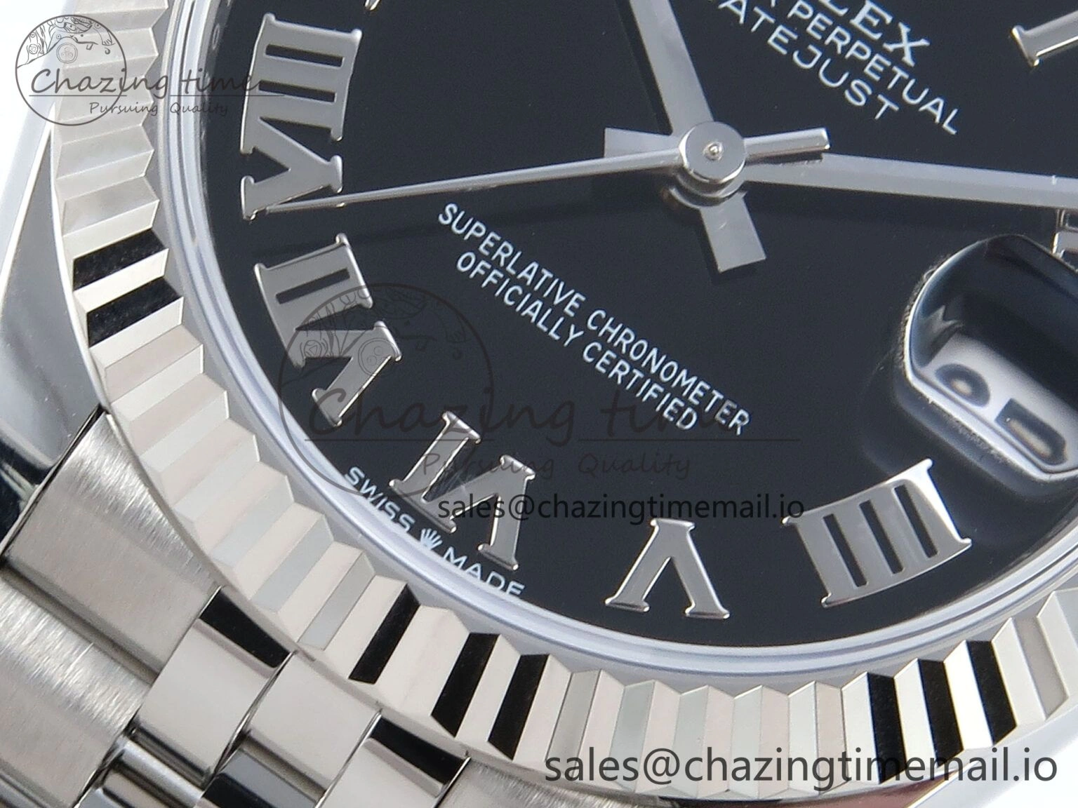DateJust 31 278274 ARF 1:1 Best Edition 904L Steel Black Roman Dial on SS Jubilee Bracelet ETA FastDry 533