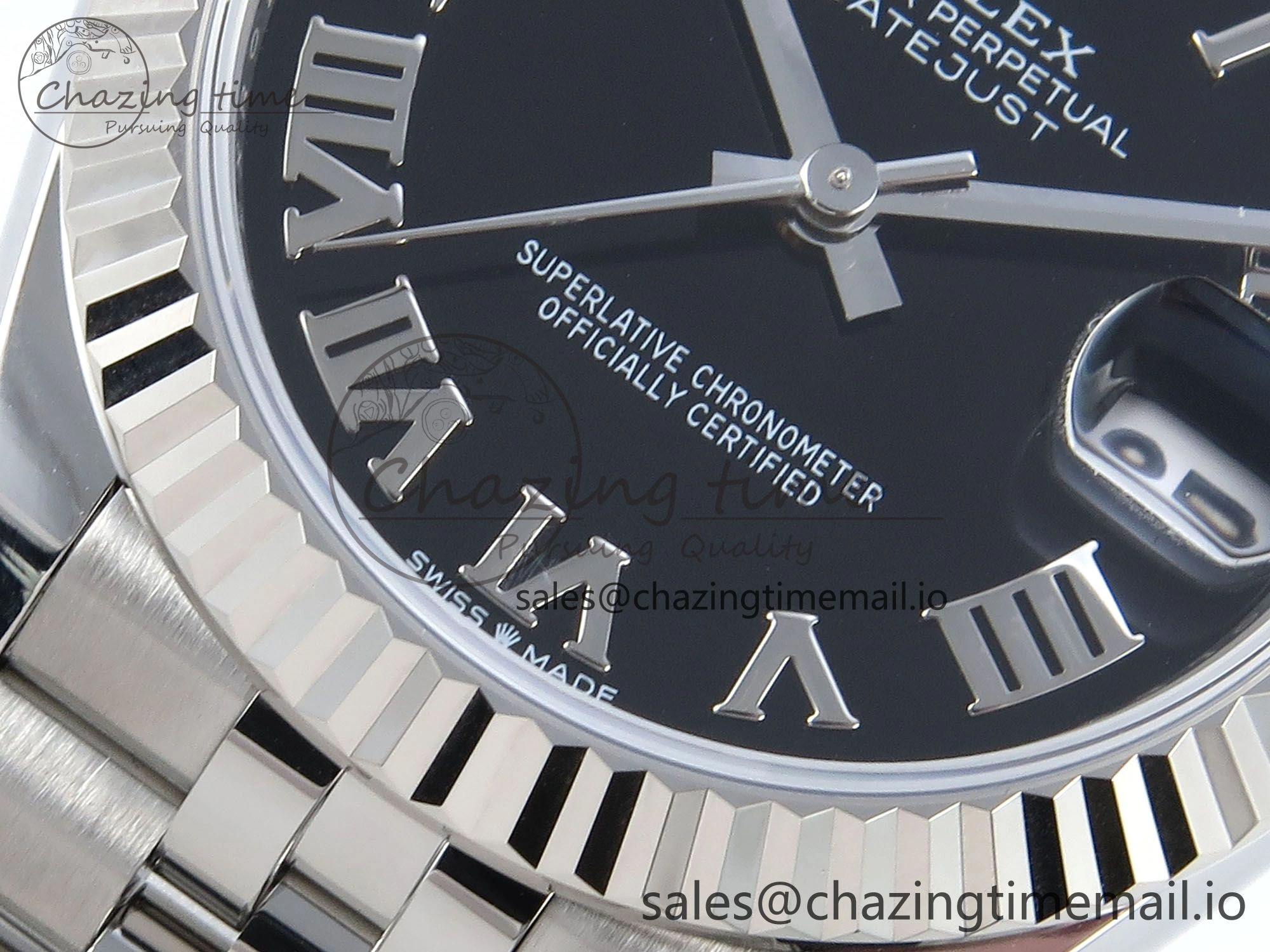 DateJust 31 278274 ARF 1:1 Best Edition 904L Steel Black Roman Dial on SS Jubilee Bracelet ETA FastDry 533