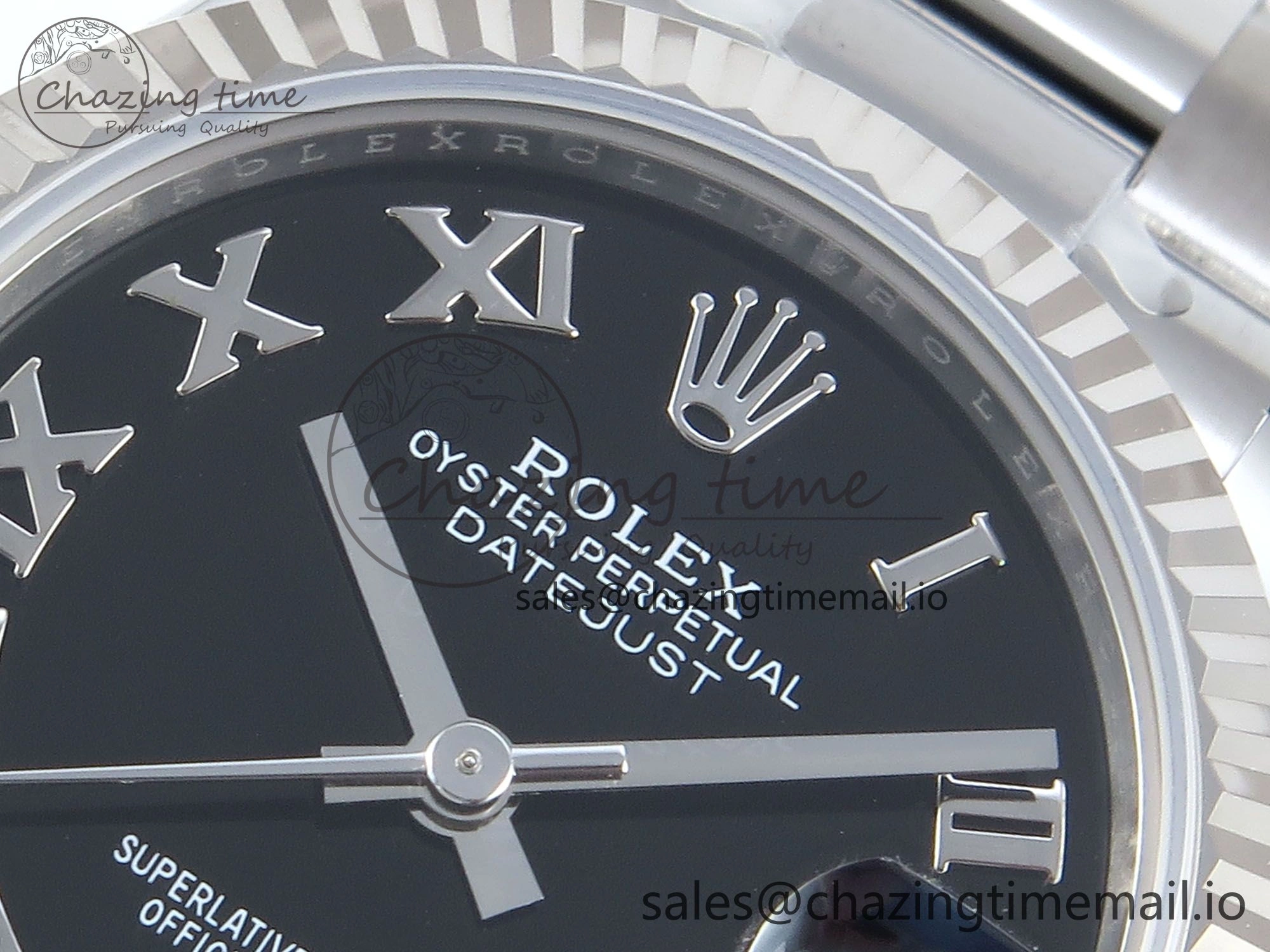 Comfortable DateJust 31 278274 ARF 1:1 Best Edition 904L Steel Black Roman Dial on SS Oyster Bracelet ETA 551