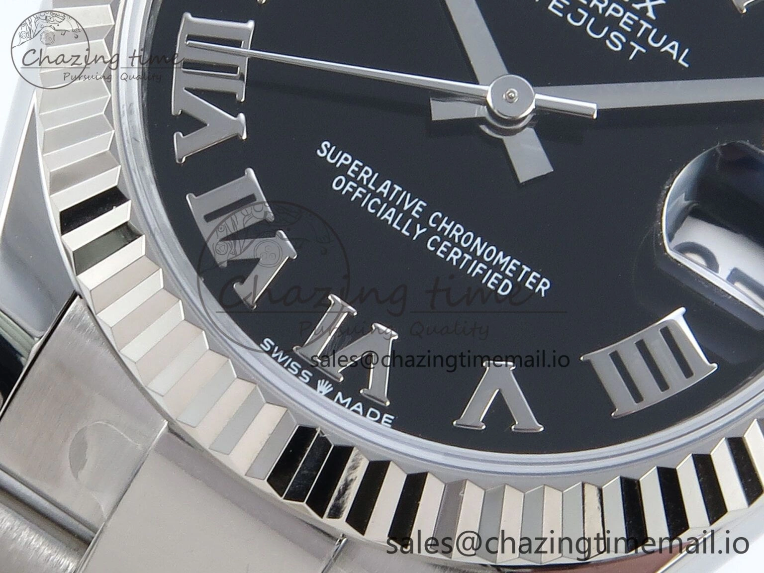 Comfortable DateJust 31 278274 ARF 1:1 Best Edition 904L Steel Black Roman Dial on SS Oyster Bracelet ETA 551