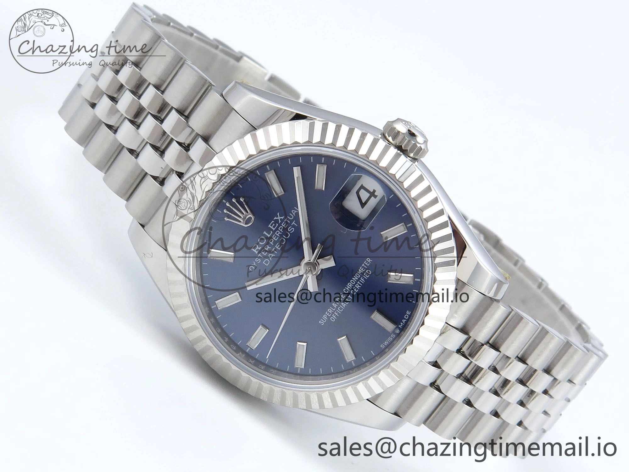 DateJust 31 278274 ARF 1:1 Best Edition 904L Steel Blue Dial Stick Marker on SS Jubilee Bracelet ETA Timeless 539