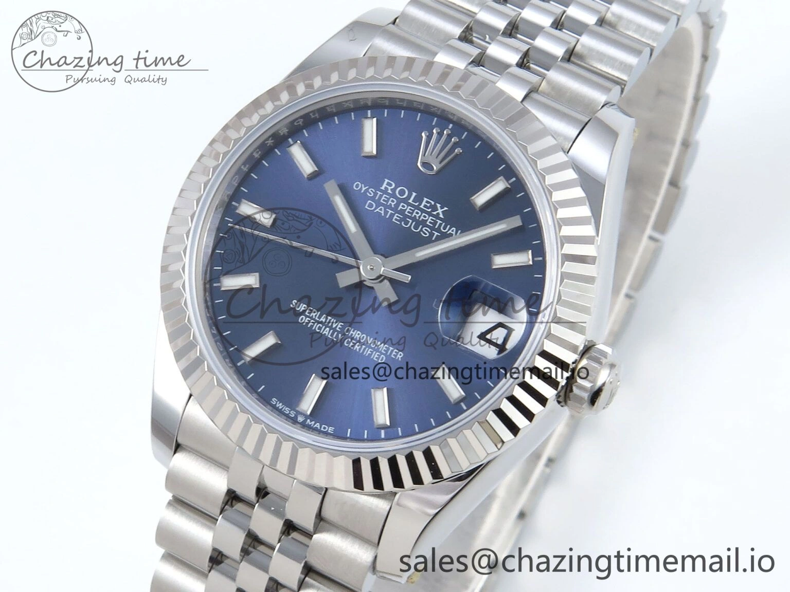 DateJust 31 278274 ARF 1:1 Best Edition 904L Steel Blue Dial Stick Marker on SS Jubilee Bracelet ETA Timeless 539