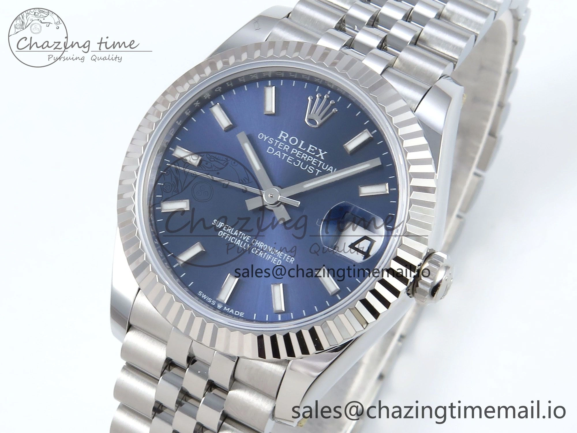 DateJust 31 278274 ARF 1:1 Best Edition 904L Steel Blue Dial Stick Marker on SS Jubilee Bracelet ETA Timeless 539