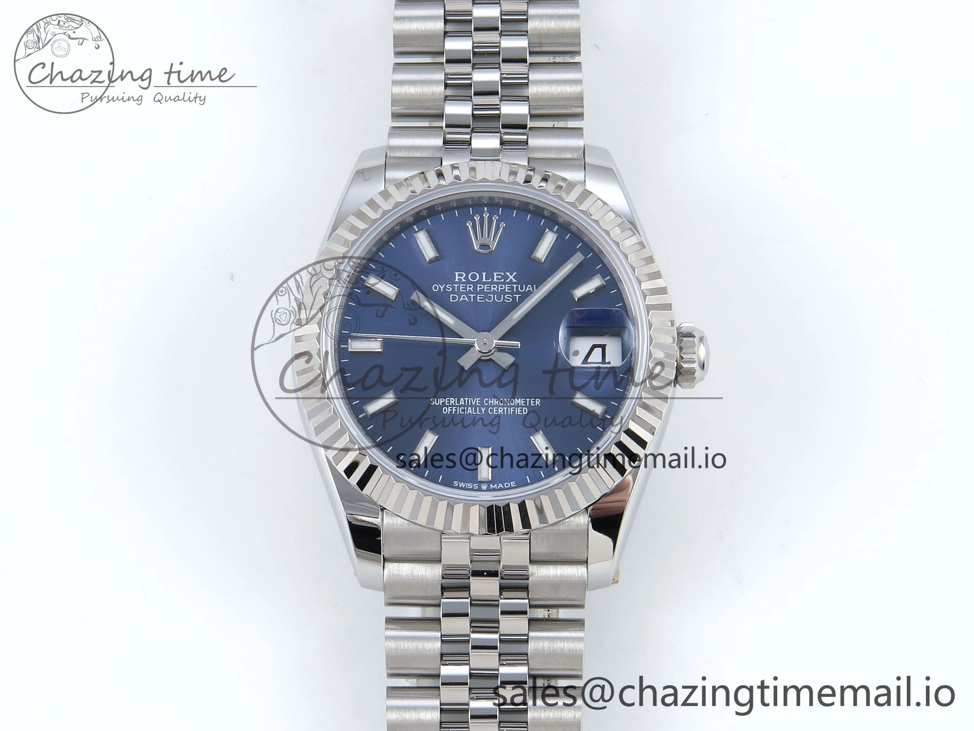 DateJust 31 278274 ARF 1:1 Best Edition 904L Steel Blue Dial Stick Marker on SS Jubilee Bracelet ETA Timeless 539