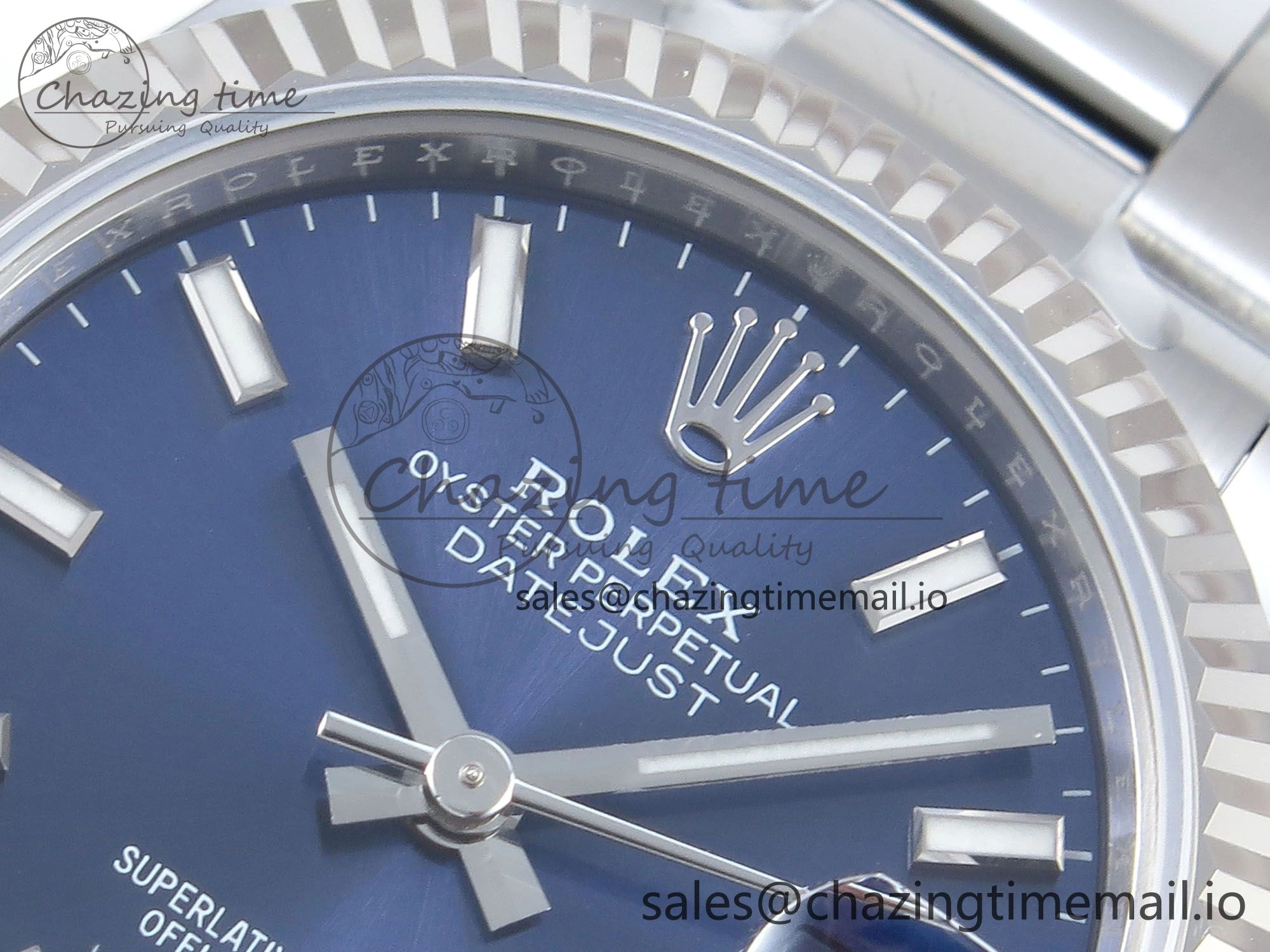 Packable DateJust 31 278274 ARF 1:1 Best Edition 904L Steel Blue Dial Stick Marker on SS Oyster Bracelet ETA 554