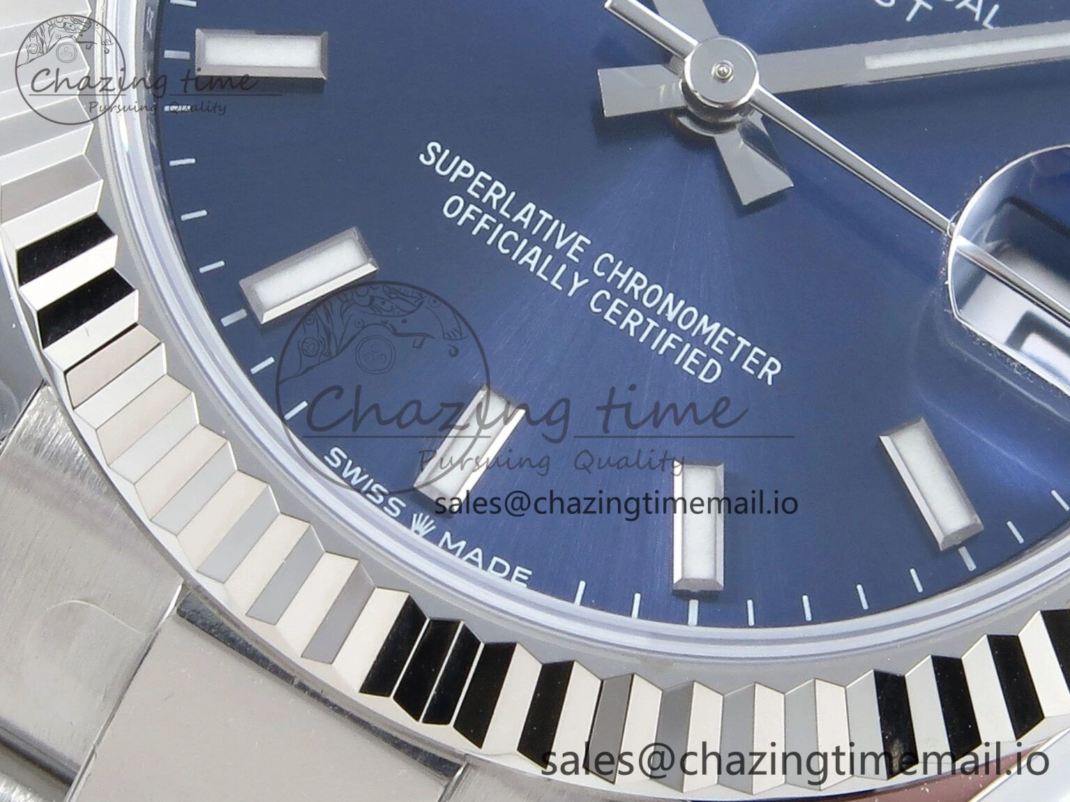 Packable DateJust 31 278274 ARF 1:1 Best Edition 904L Steel Blue Dial Stick Marker on SS Oyster Bracelet ETA 554