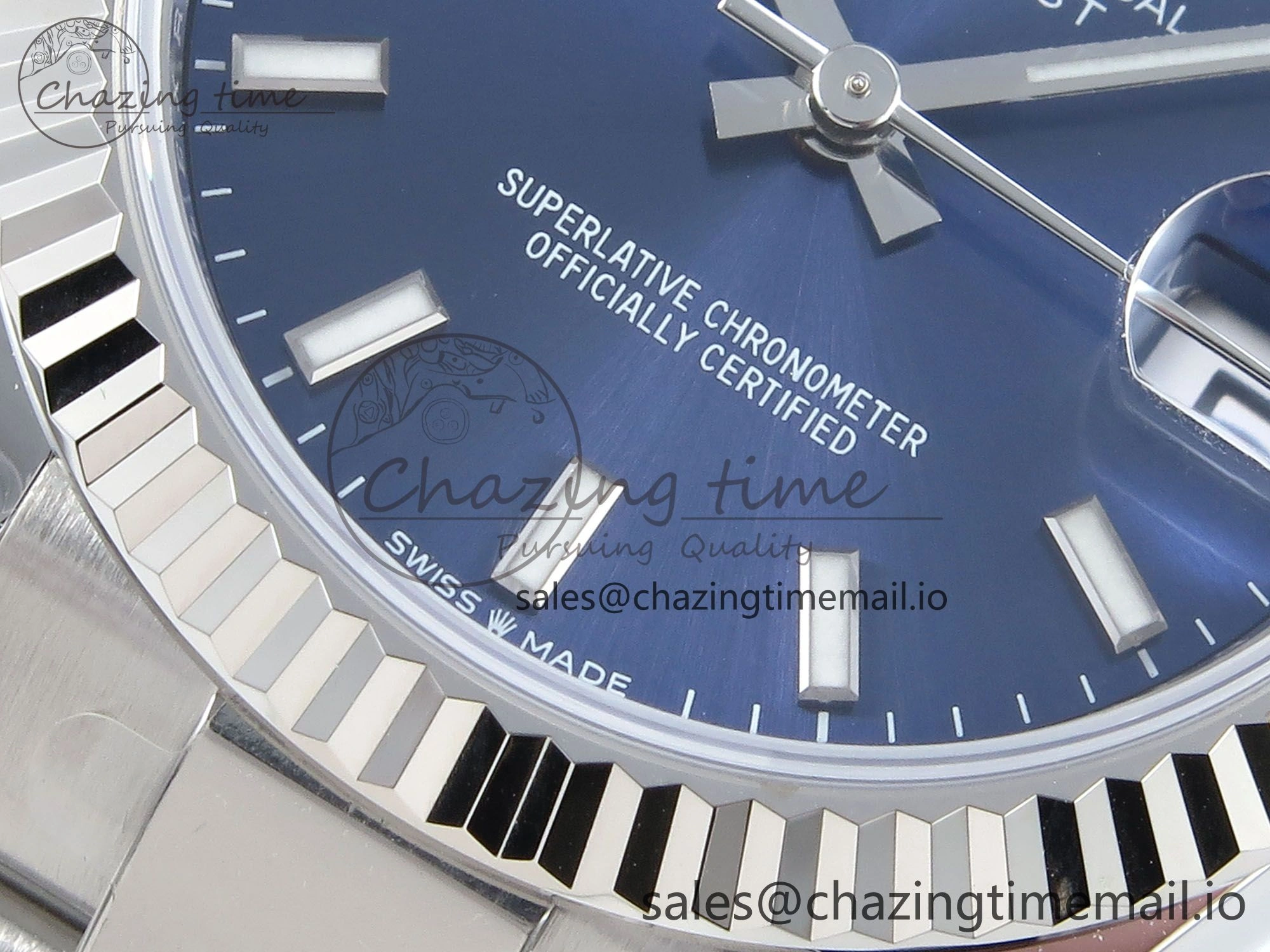 Packable DateJust 31 278274 ARF 1:1 Best Edition 904L Steel Blue Dial Stick Marker on SS Oyster Bracelet ETA 554