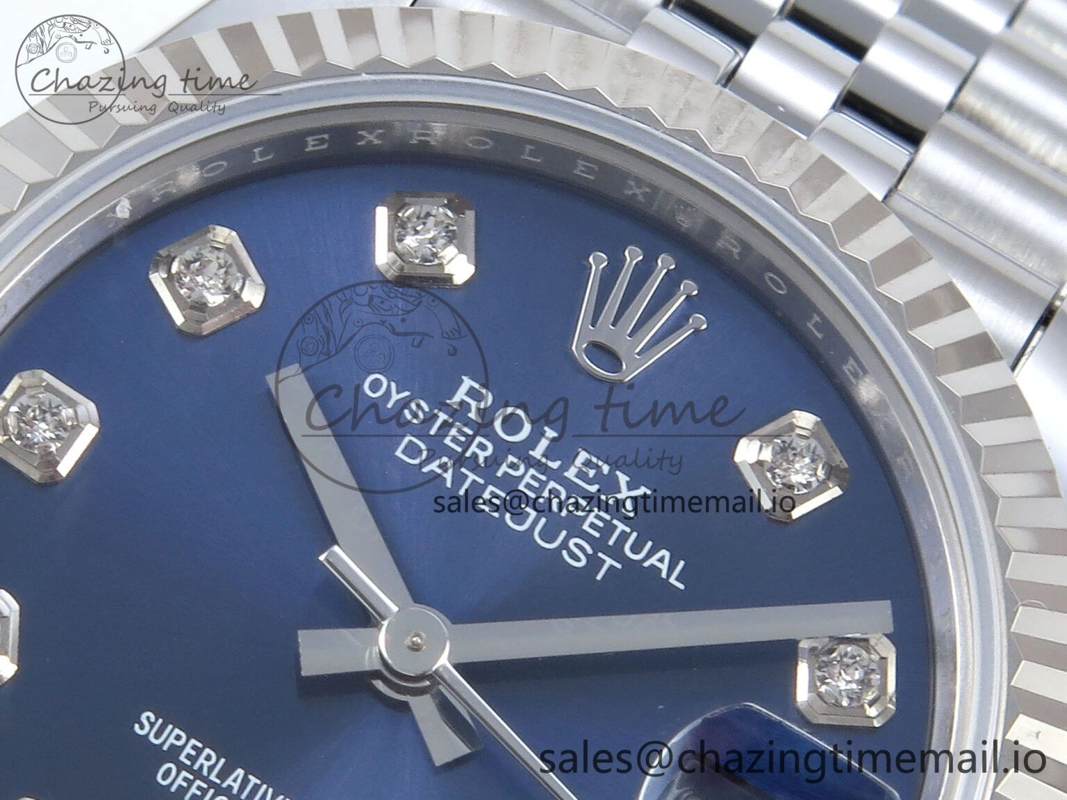 Versatile DateJust 31 278274 ARF 1:1 Best Edition 904L Steel Blue Diamonds Dial on SS Jubilee Bracelet ETA 535