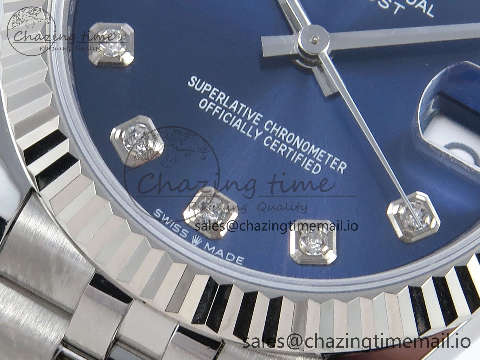 Versatile DateJust 31 278274 ARF 1:1 Best Edition 904L Steel Blue Diamonds Dial on SS Jubilee Bracelet ETA 535