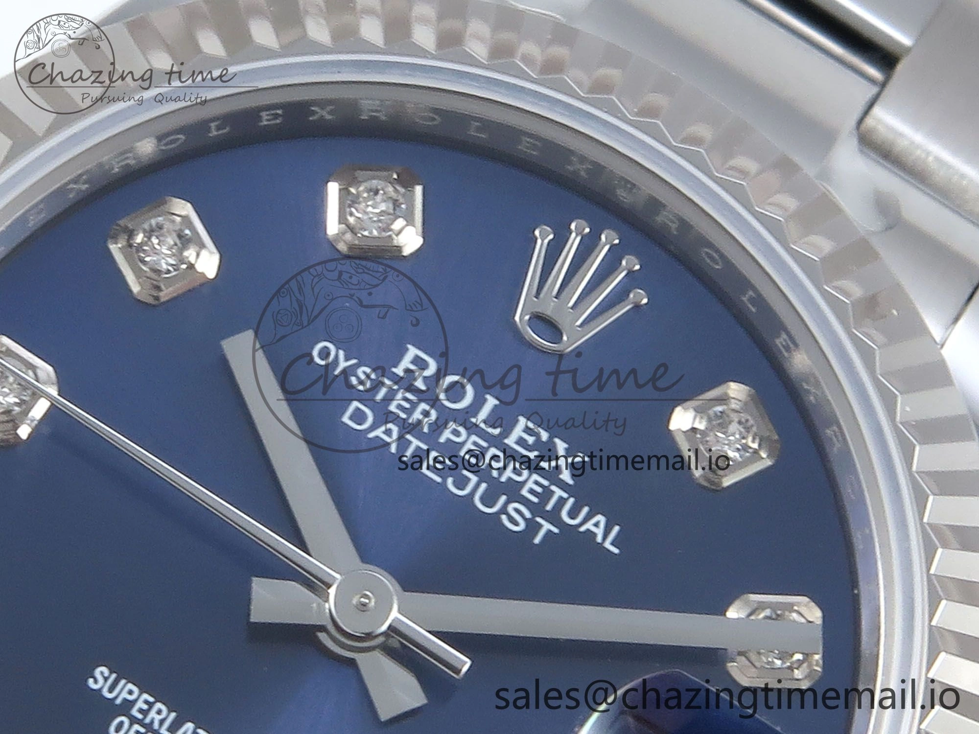 UrbanChic DateJust 31 278274 ARF 1:1 Best Edition 904L Steel Blue Diamonds Dial on SS Oyster Bracelet ETA 552