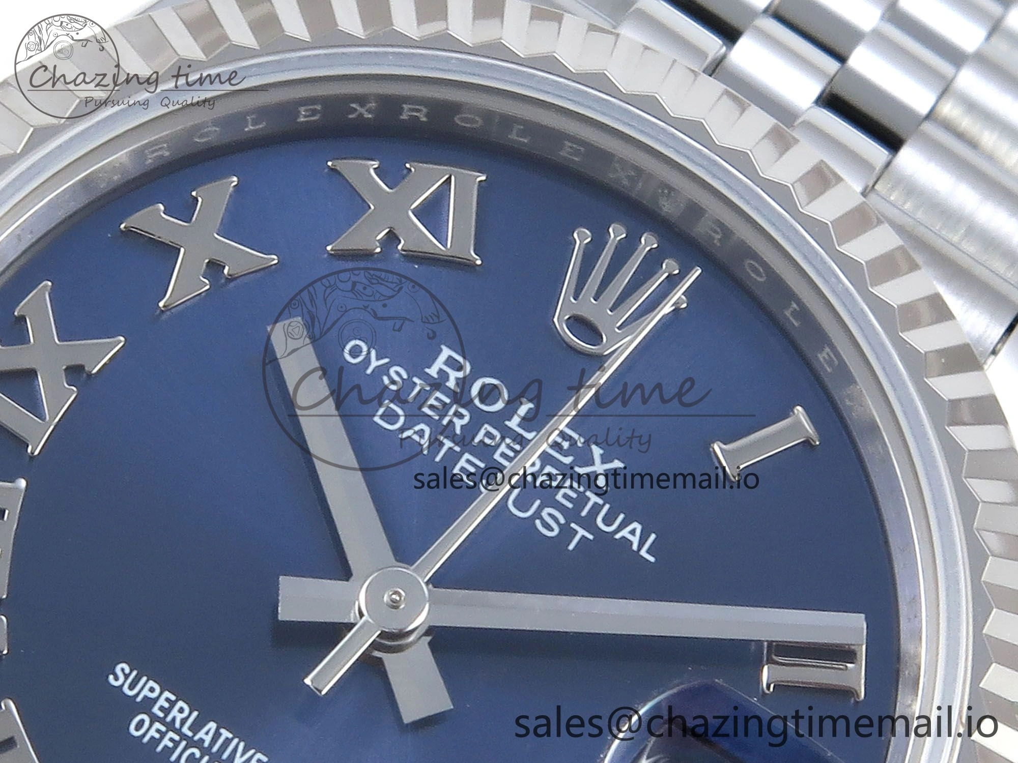 Practical DateJust 31 278274 ARF 1:1 Best Edition 904L Steel Blue Roman Dial on SS Jubilee Bracelet ETA 536
