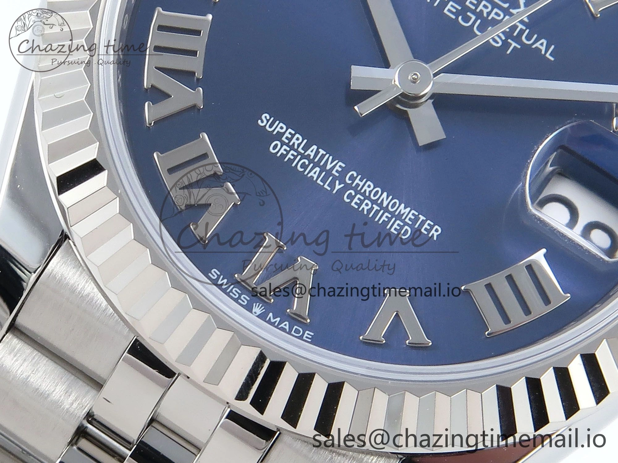 Practical DateJust 31 278274 ARF 1:1 Best Edition 904L Steel Blue Roman Dial on SS Jubilee Bracelet ETA 536
