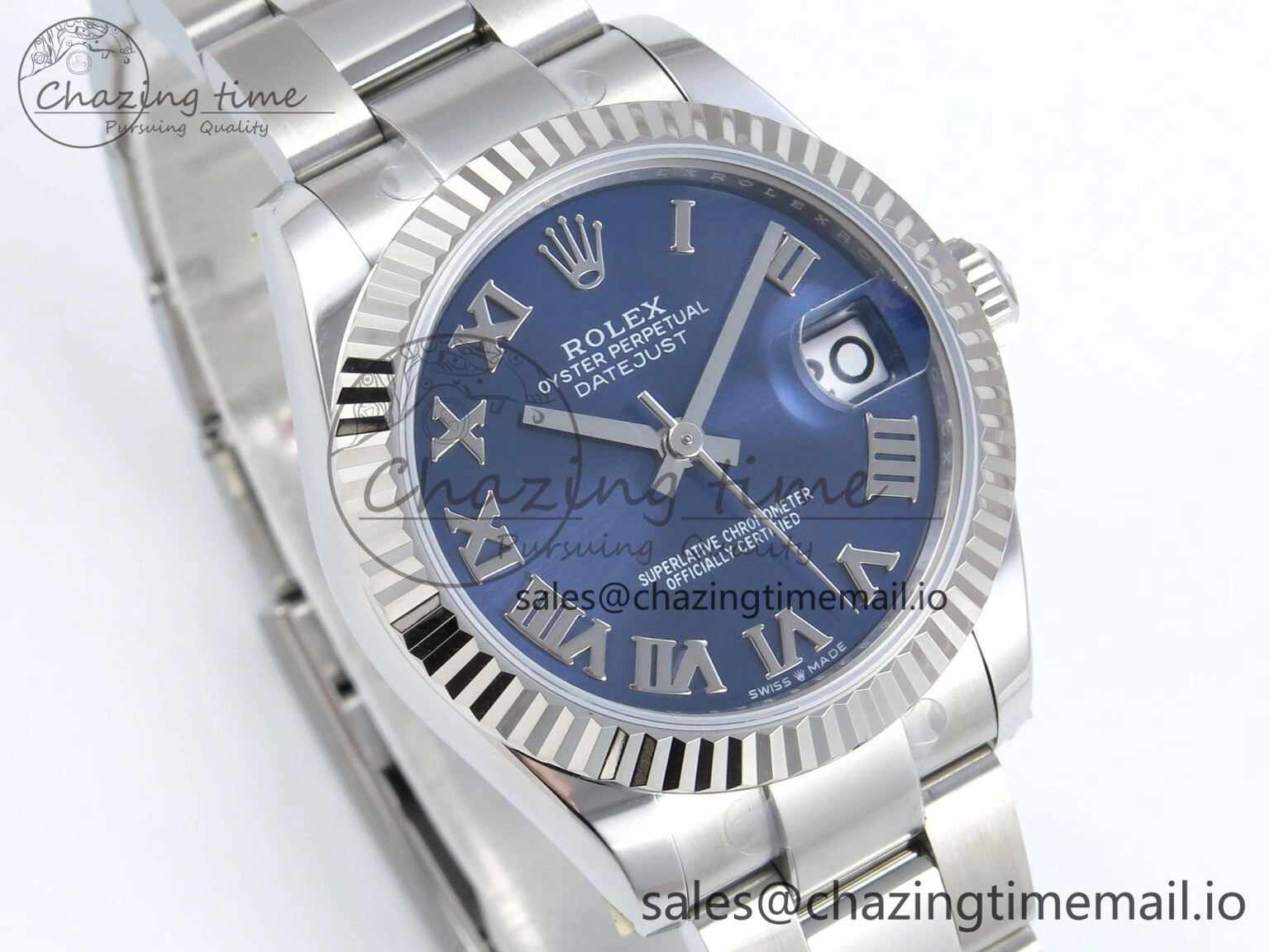 DateJust 31 278274 ARF 1:1 Best Edition 904L Steel Blue Roman Dial on SS Oyster Bracelet ETA Compact 553
