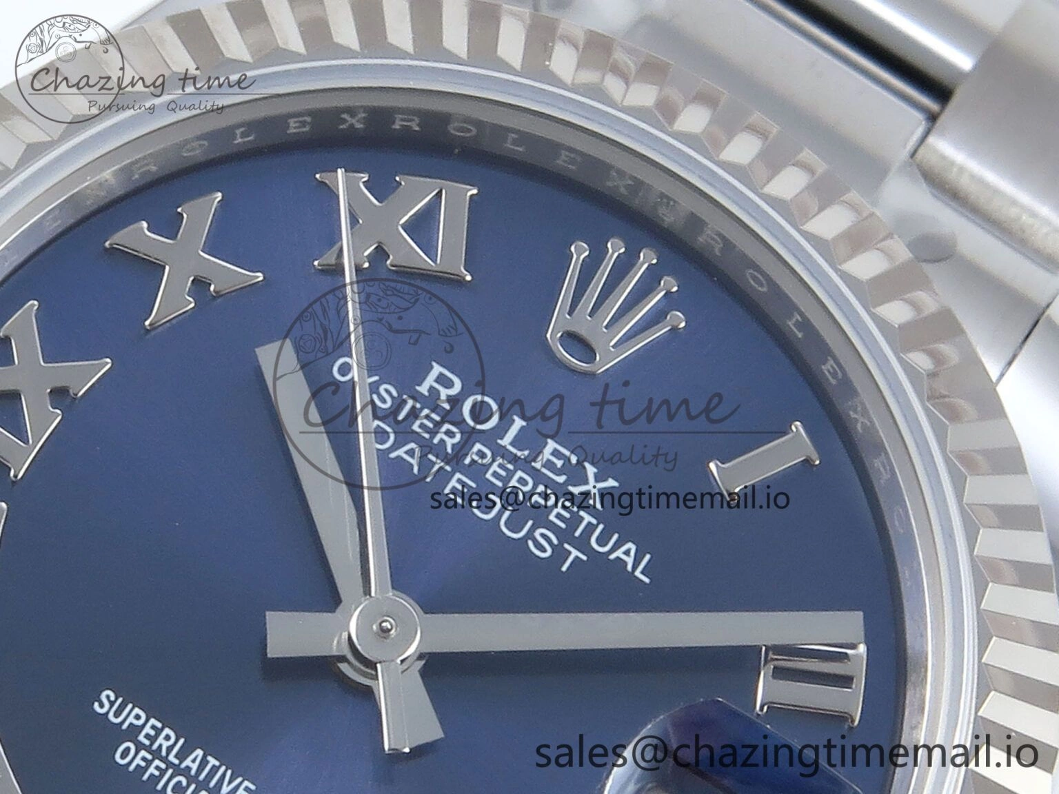DateJust 31 278274 ARF 1:1 Best Edition 904L Steel Blue Roman Dial on SS Oyster Bracelet ETA Compact 553