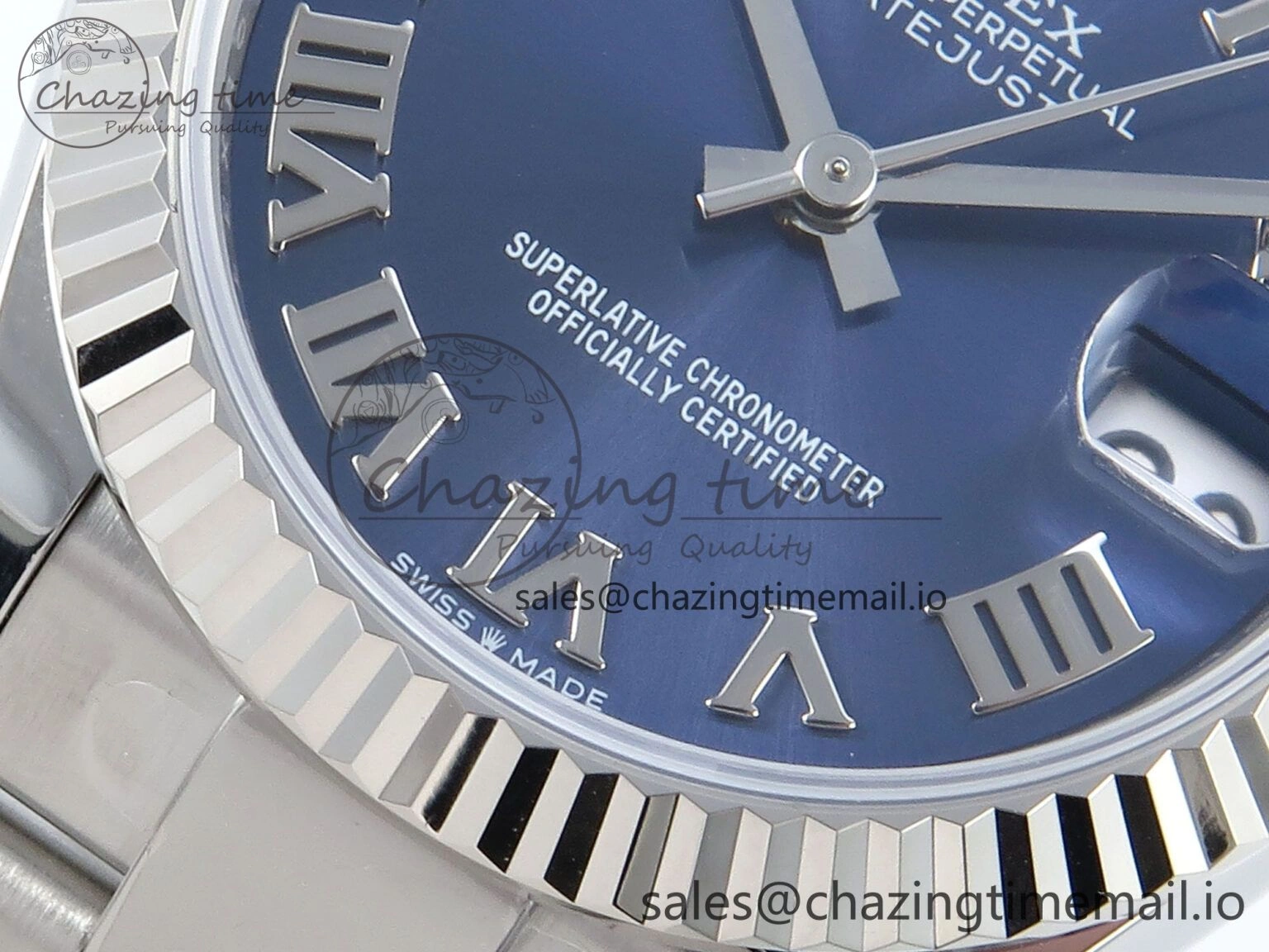 DateJust 31 278274 ARF 1:1 Best Edition 904L Steel Blue Roman Dial on SS Oyster Bracelet ETA Compact 553