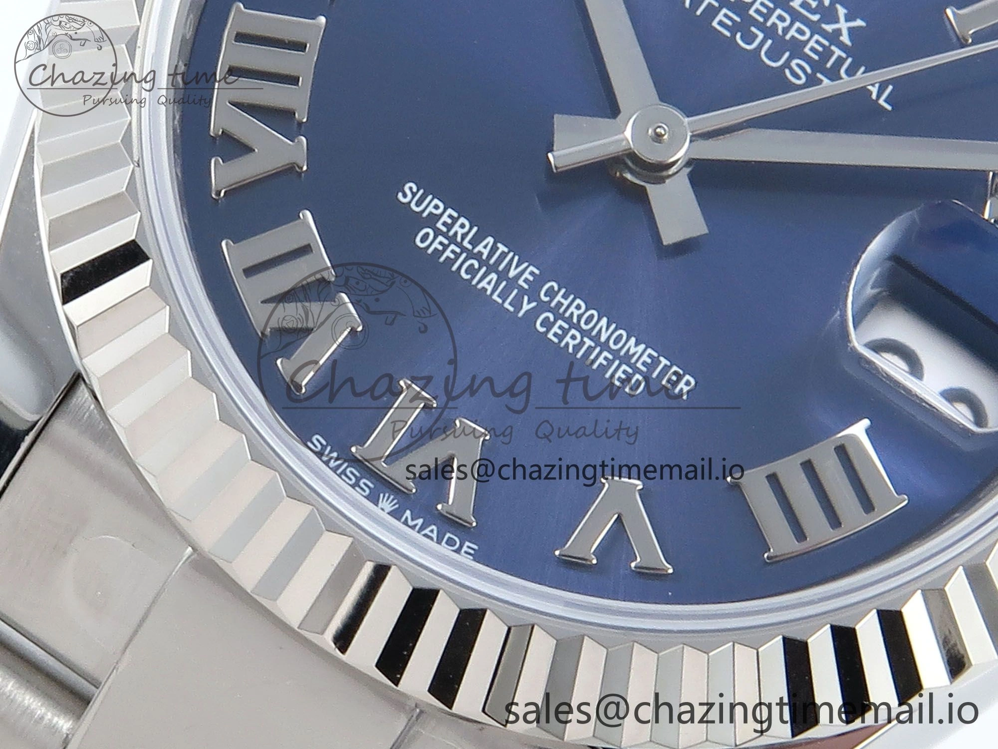 DateJust 31 278274 ARF 1:1 Best Edition 904L Steel Blue Roman Dial on SS Oyster Bracelet ETA Compact 553