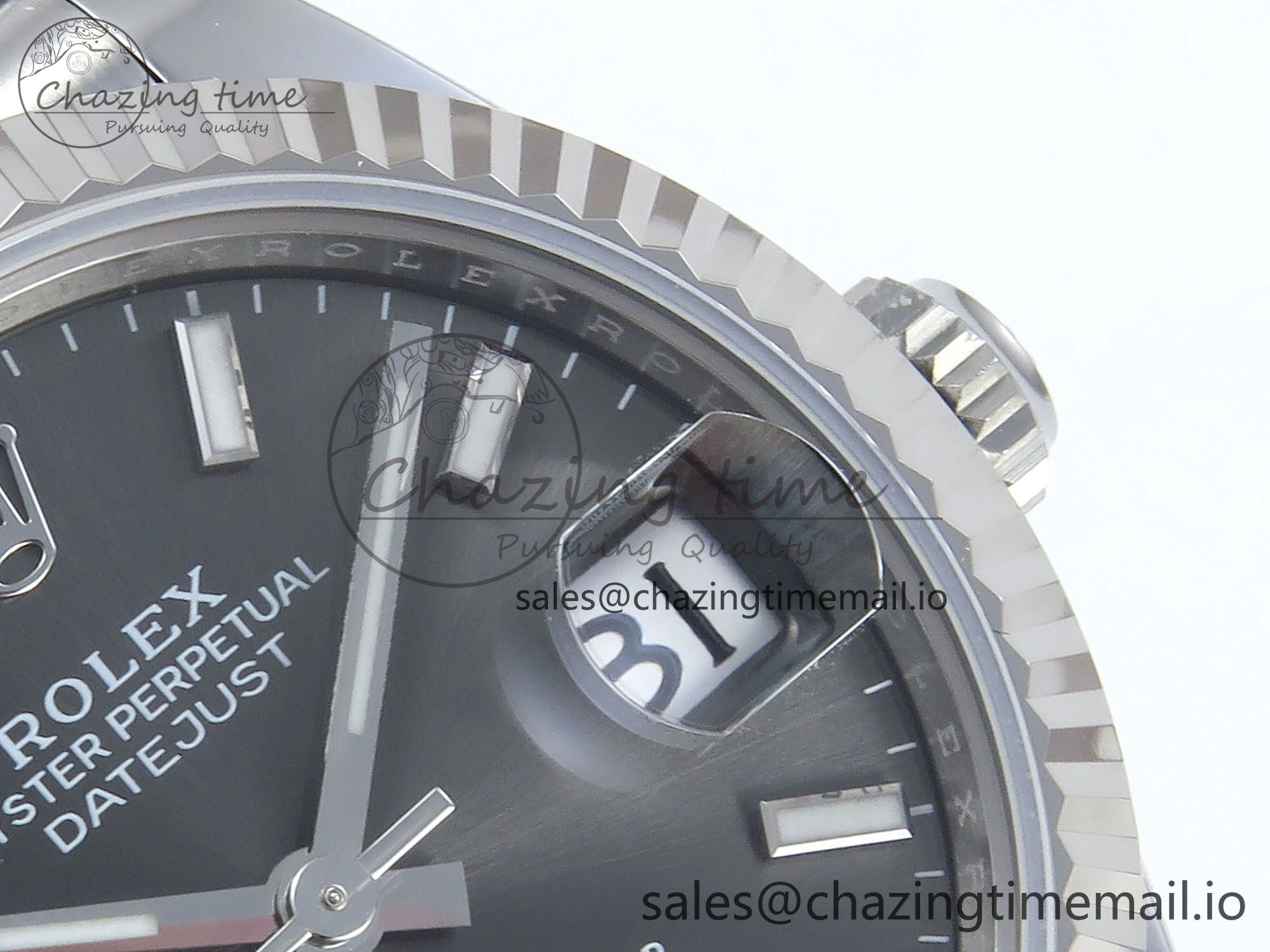 OnTrend DateJust 31 278274 ARF 1:1 Best Edition 904L Steel Gray Dial Stick Marker on SS Jubilee Bracelet ETA 545