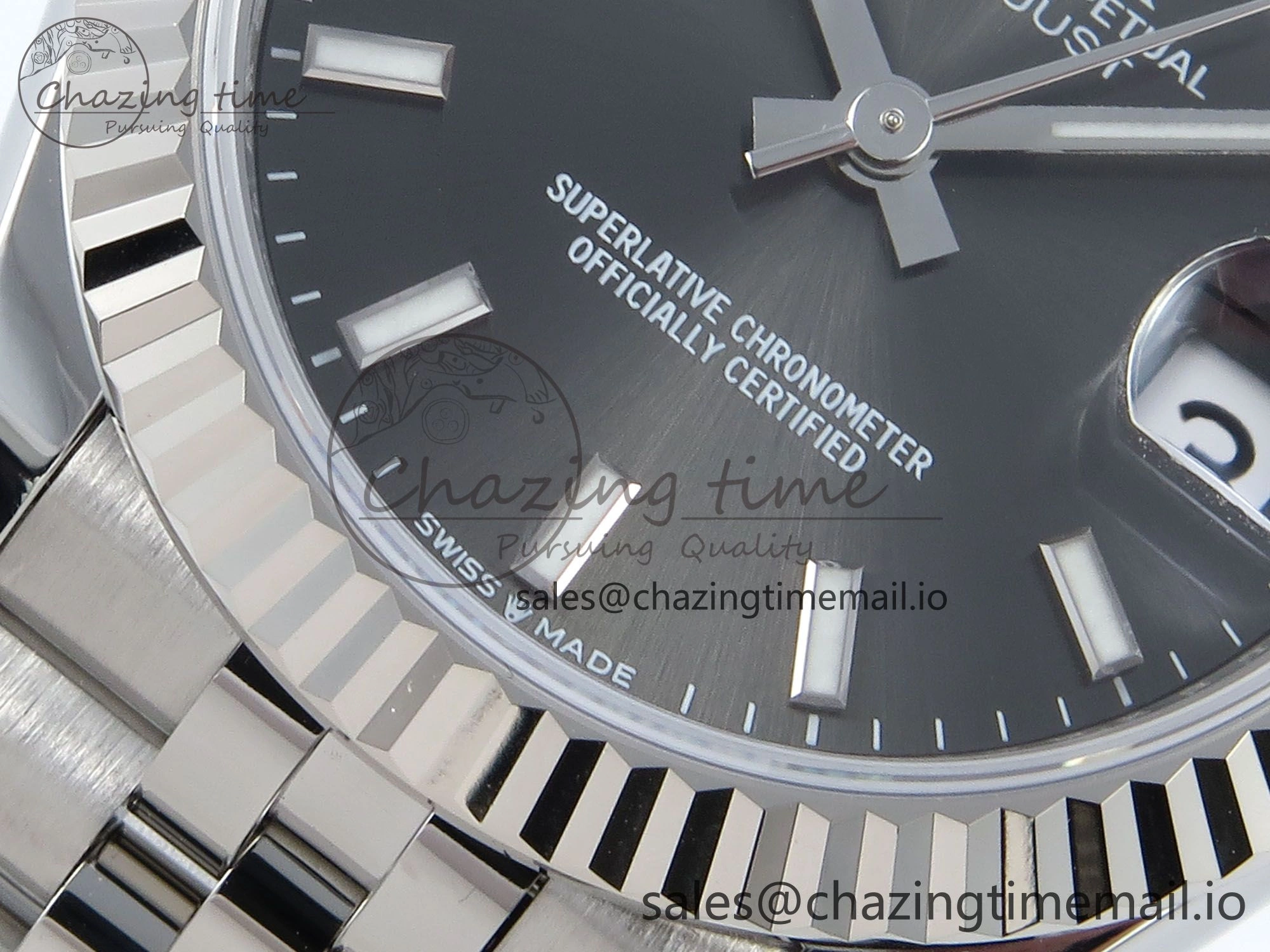 OnTrend DateJust 31 278274 ARF 1:1 Best Edition 904L Steel Gray Dial Stick Marker on SS Jubilee Bracelet ETA 545