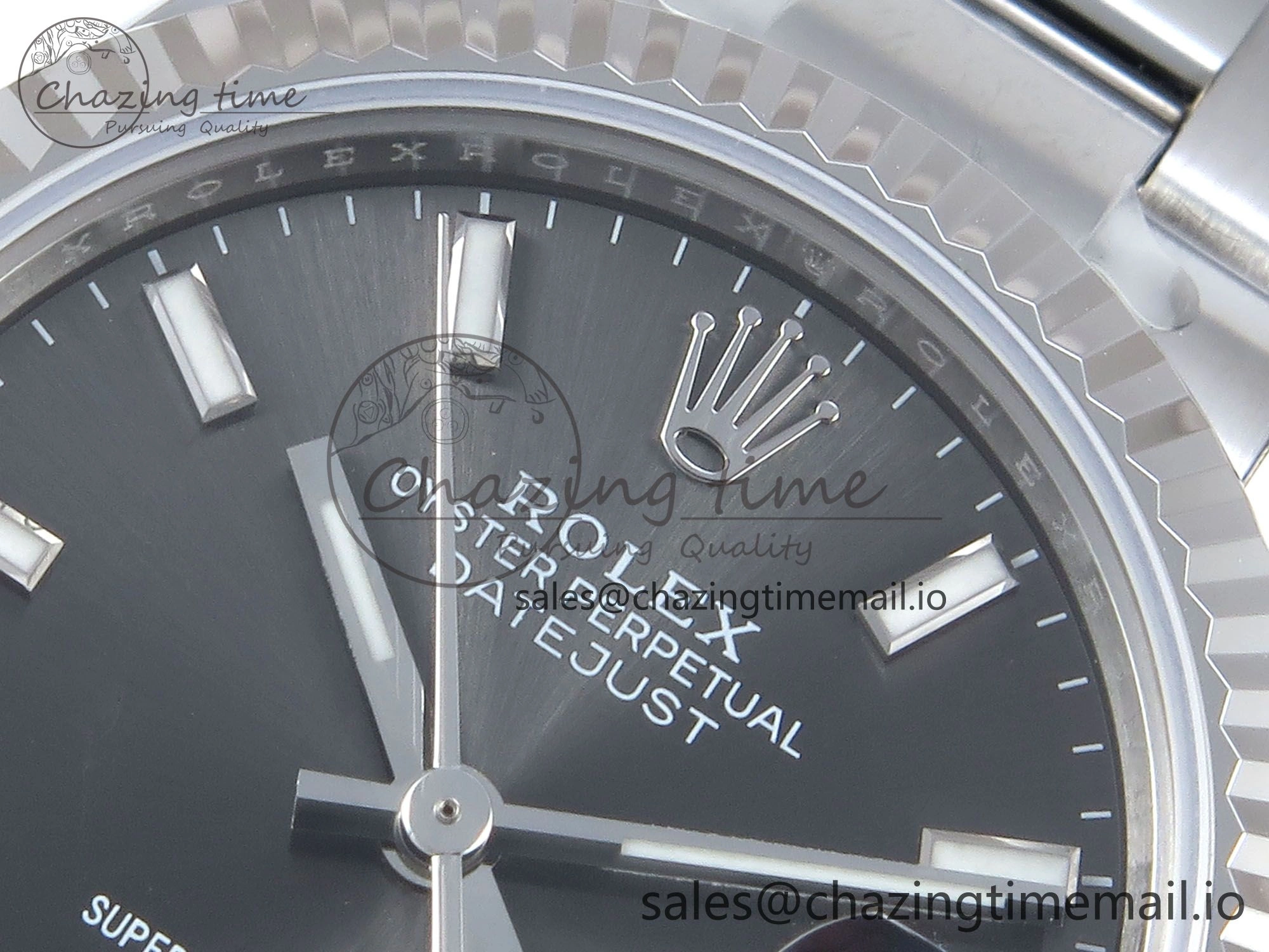 Original DateJust 31 278274 ARF 1:1 Best Edition 904L Steel Gray Dial Stick Marker on SS Oyster Bracelet ETA 559