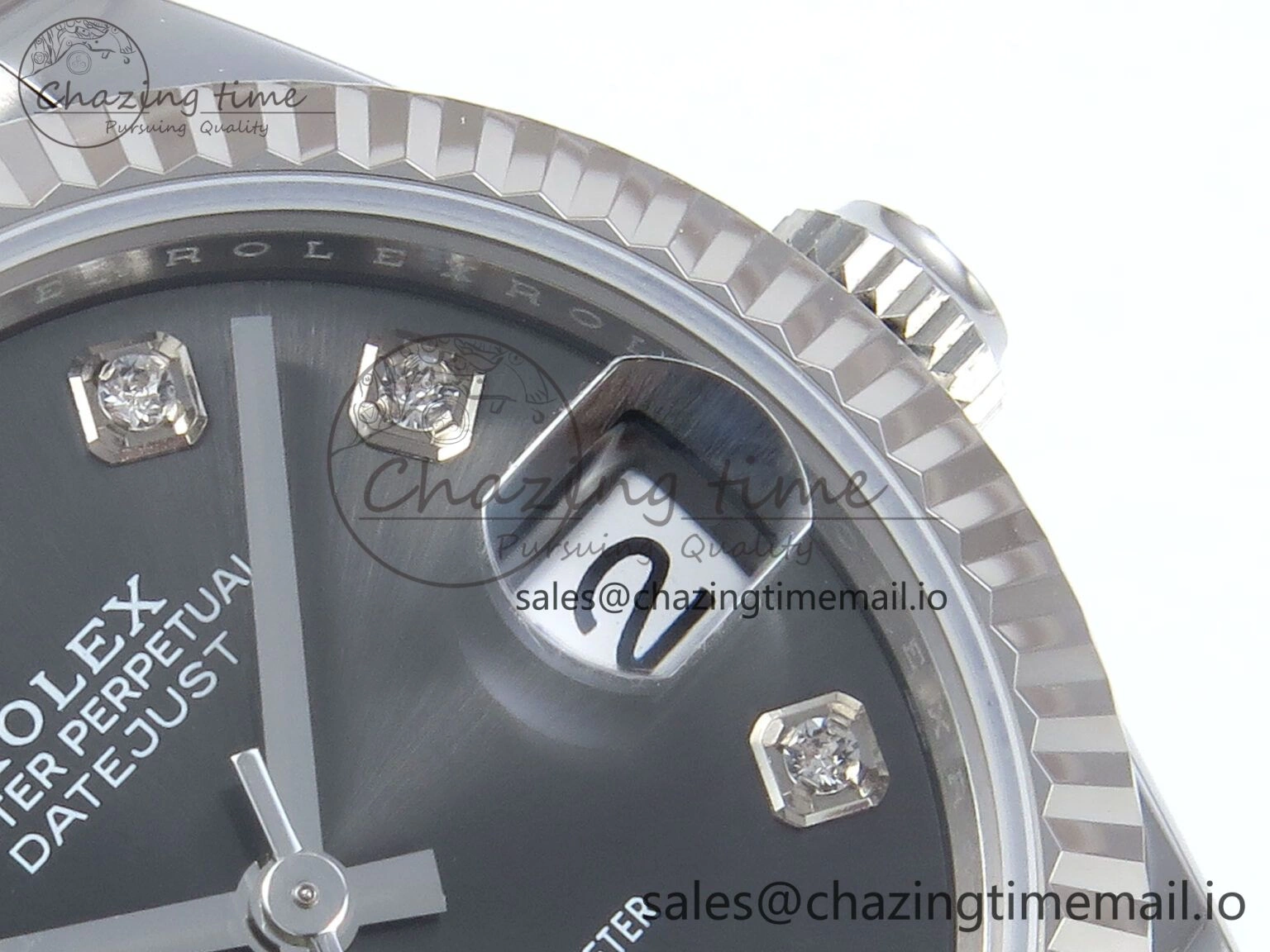 Affordable DateJust 31 278274 ARF 1:1 Best Edition 904L Steel Gray Diamonds Dial on SS Jubilee Bracelet ETA 541