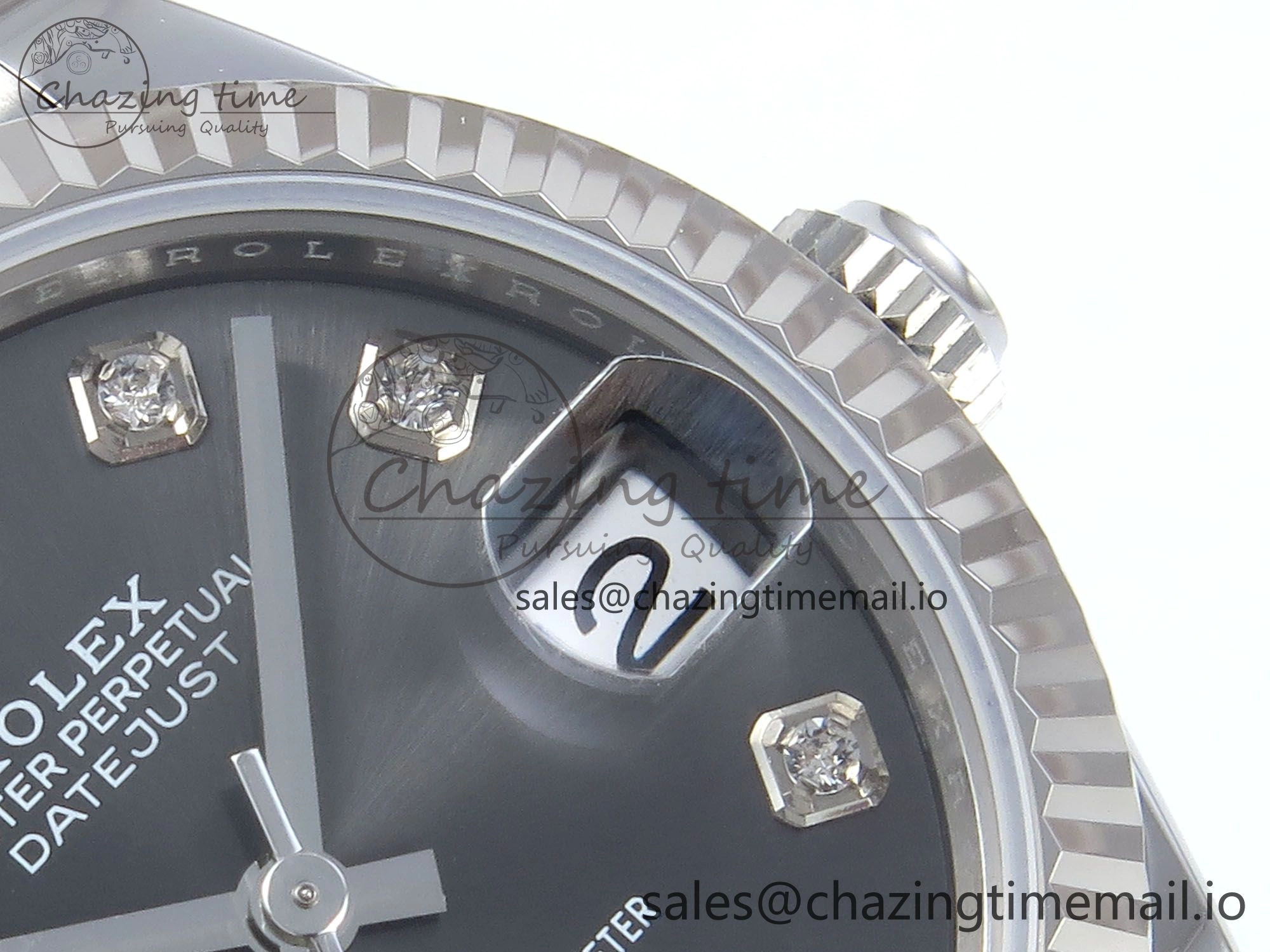 Affordable DateJust 31 278274 ARF 1:1 Best Edition 904L Steel Gray Diamonds Dial on SS Jubilee Bracelet ETA 541
