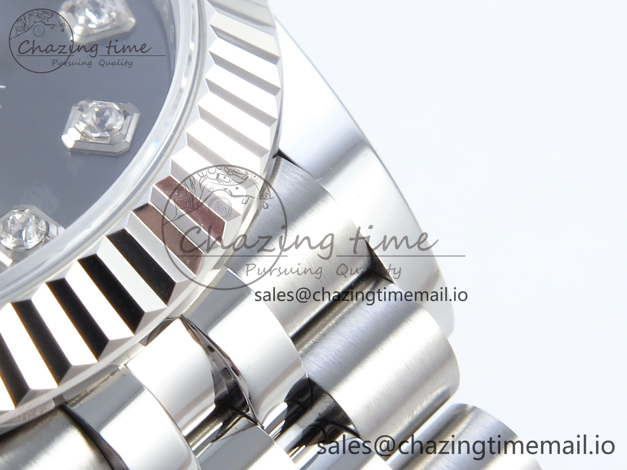 Affordable DateJust 31 278274 ARF 1:1 Best Edition 904L Steel Gray Diamonds Dial on SS Jubilee Bracelet ETA 541