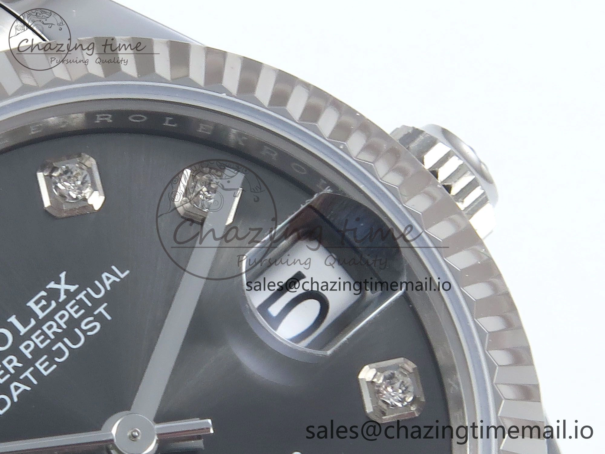 QuickDry DateJust 31 278274 ARF 1:1 Best Edition 904L Steel Gray Diamonds Dial on SS Oyster Bracelet ETA 558