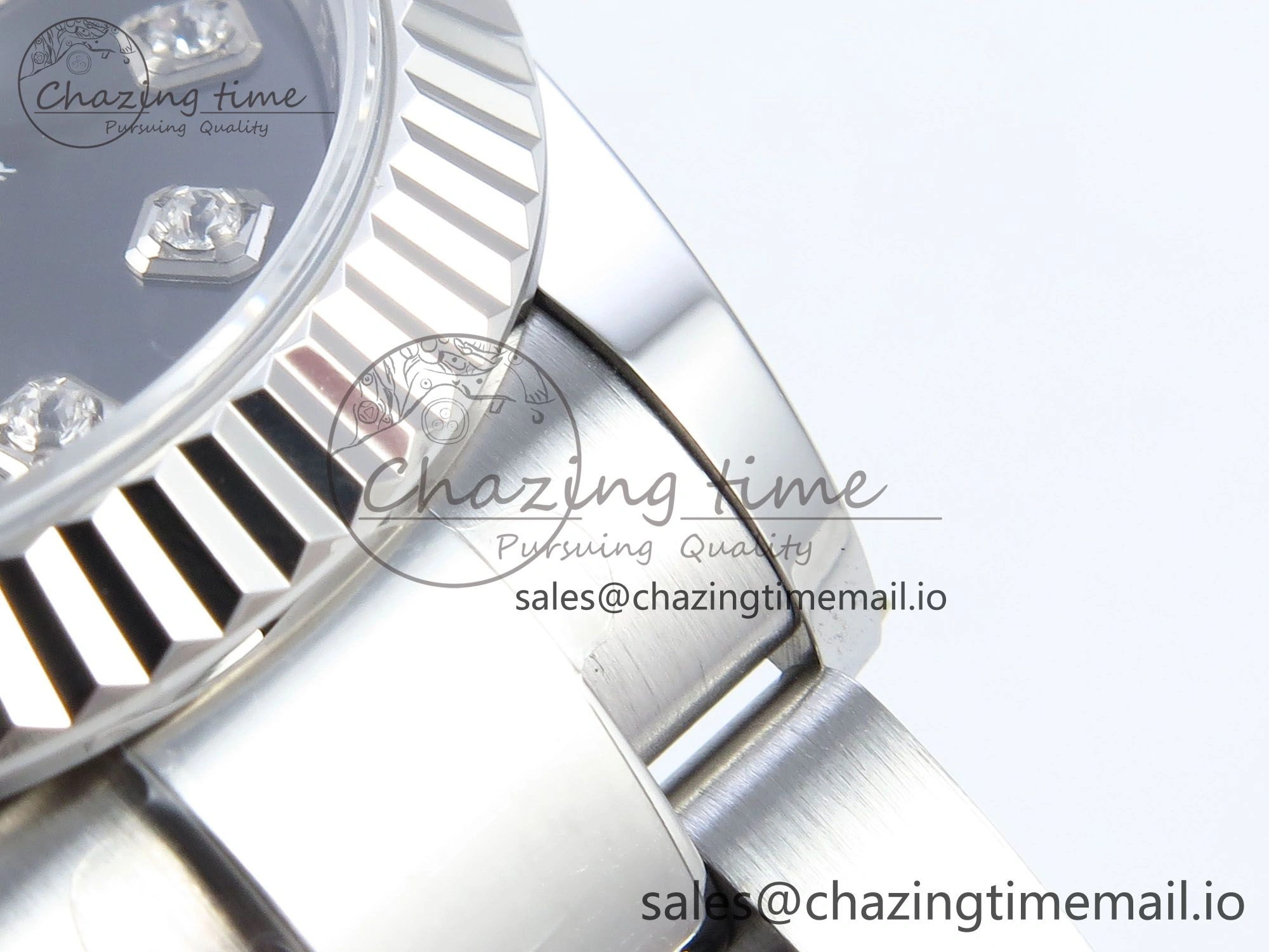 QuickDry DateJust 31 278274 ARF 1:1 Best Edition 904L Steel Gray Diamonds Dial on SS Oyster Bracelet ETA 558