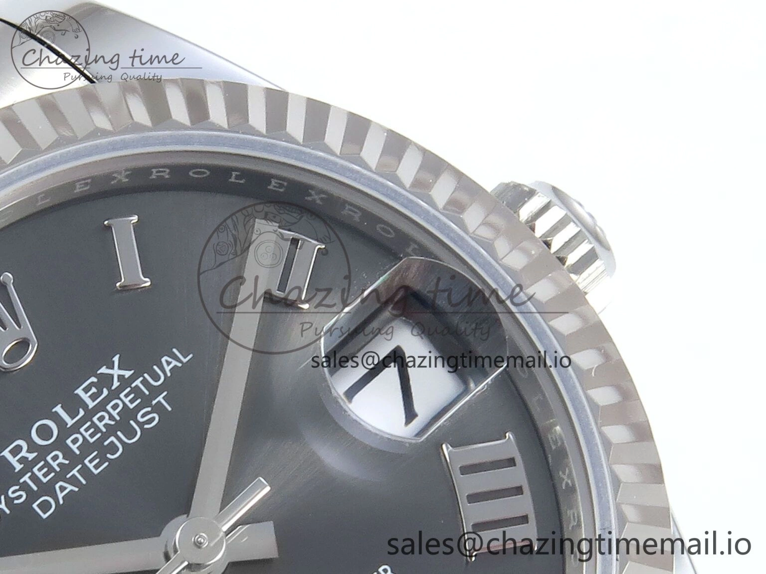 DateJust 31 278274 ARF 1:1 Best Edition 904L Steel Gray Roman Diamonds Dial on SS Oyster Bracelet ETA Compact 550