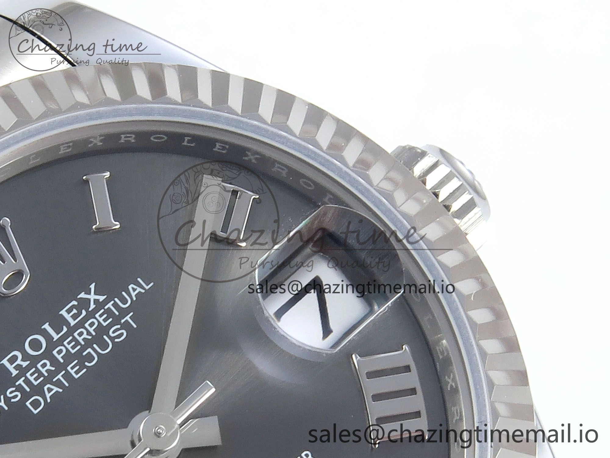 DateJust 31 278274 ARF 1:1 Best Edition 904L Steel Gray Roman Diamonds Dial on SS Oyster Bracelet ETA Compact 550