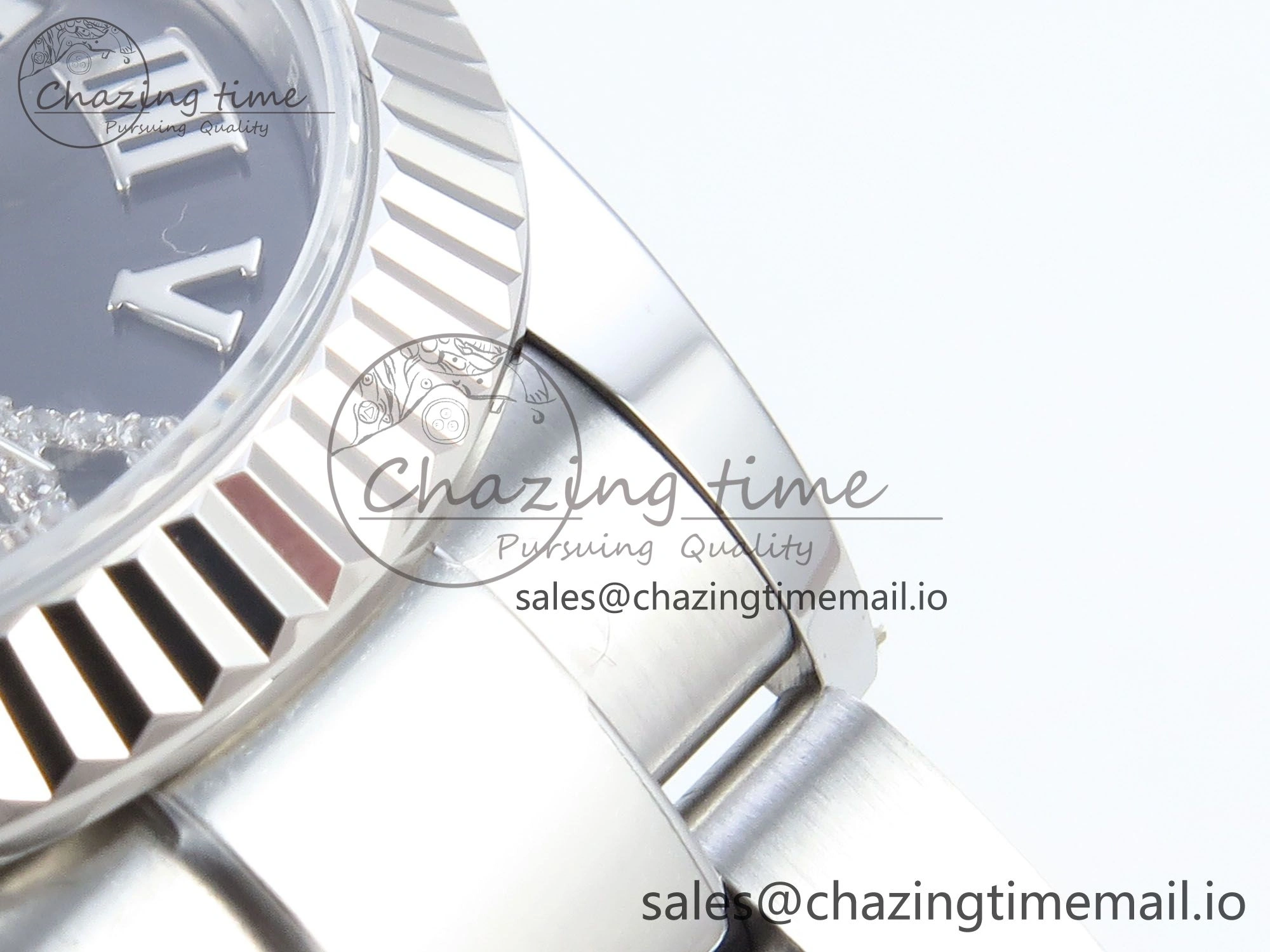DateJust 31 278274 ARF 1:1 Best Edition 904L Steel Gray Roman Diamonds Dial on SS Oyster Bracelet ETA Compact 550