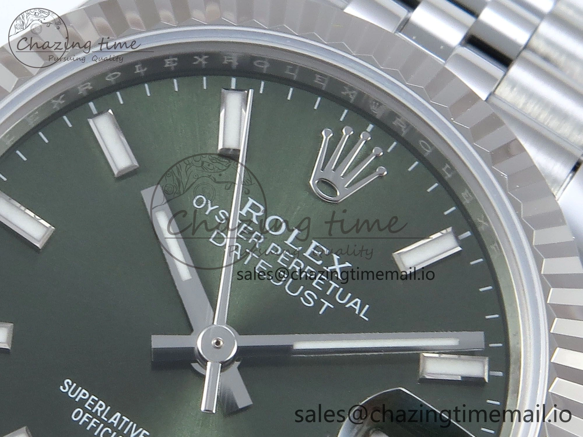 Lightweight DateJust 31 278274 ARF 1:1 Best Edition 904L Steel Green Dial Stick Marker on SS Jubilee Bracelet ETA 543