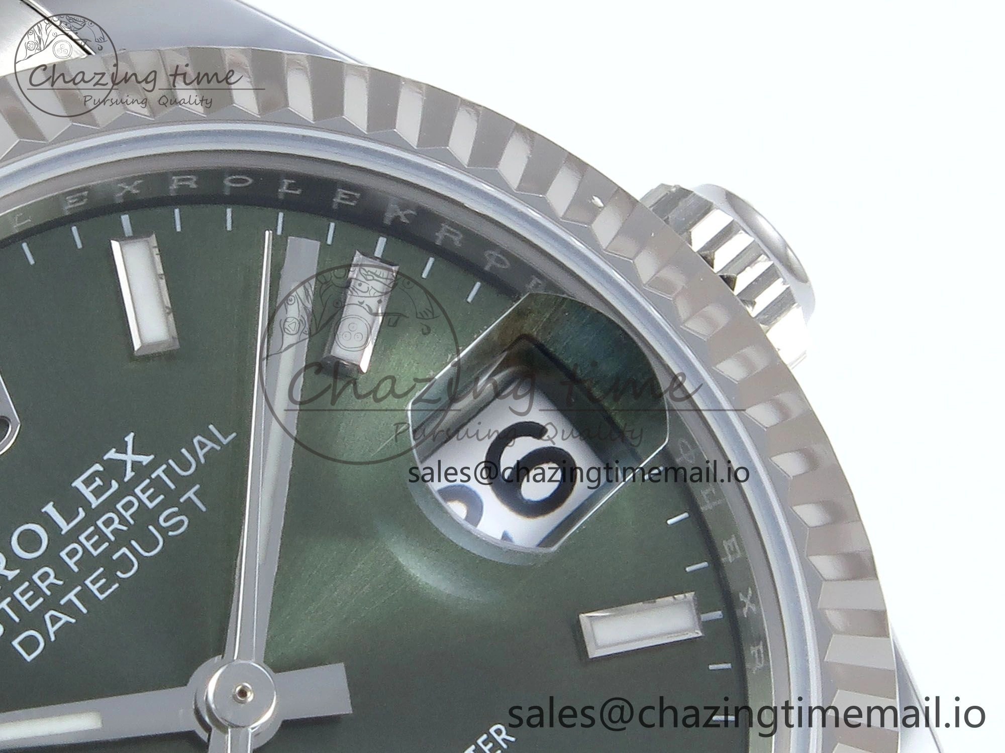 DateJust 31 278274 ARF 1:1 Best Edition 904L Steel Green Dial Stick Marker on SS Oyster Bracelet ETA ZipUp 561