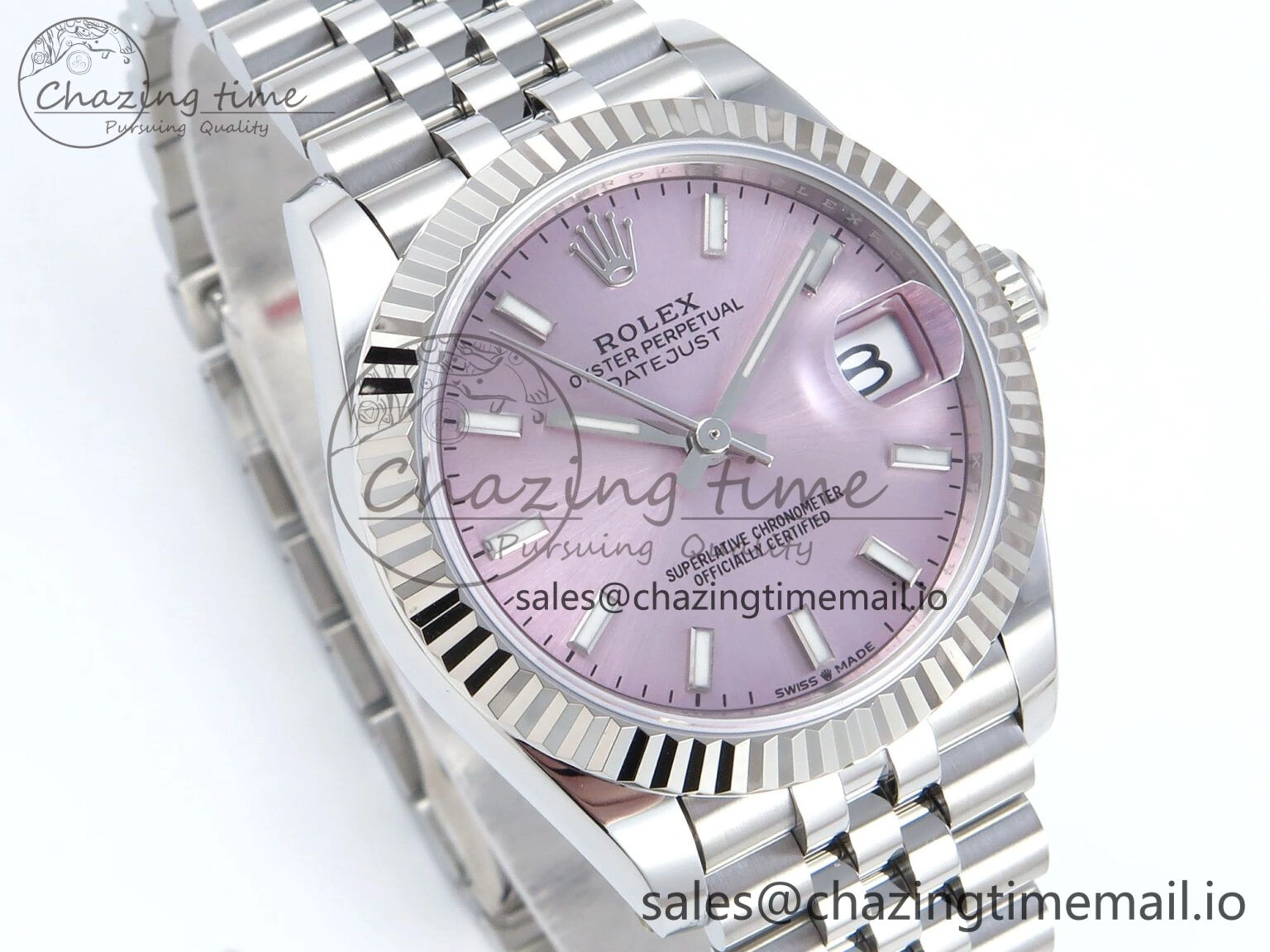 DateJust 31 278274 ARF 1:1 Best Edition 904L Steel Pink Dial Stick Marker on SS Jubilee Bracelet ETA ZeroBulk 546