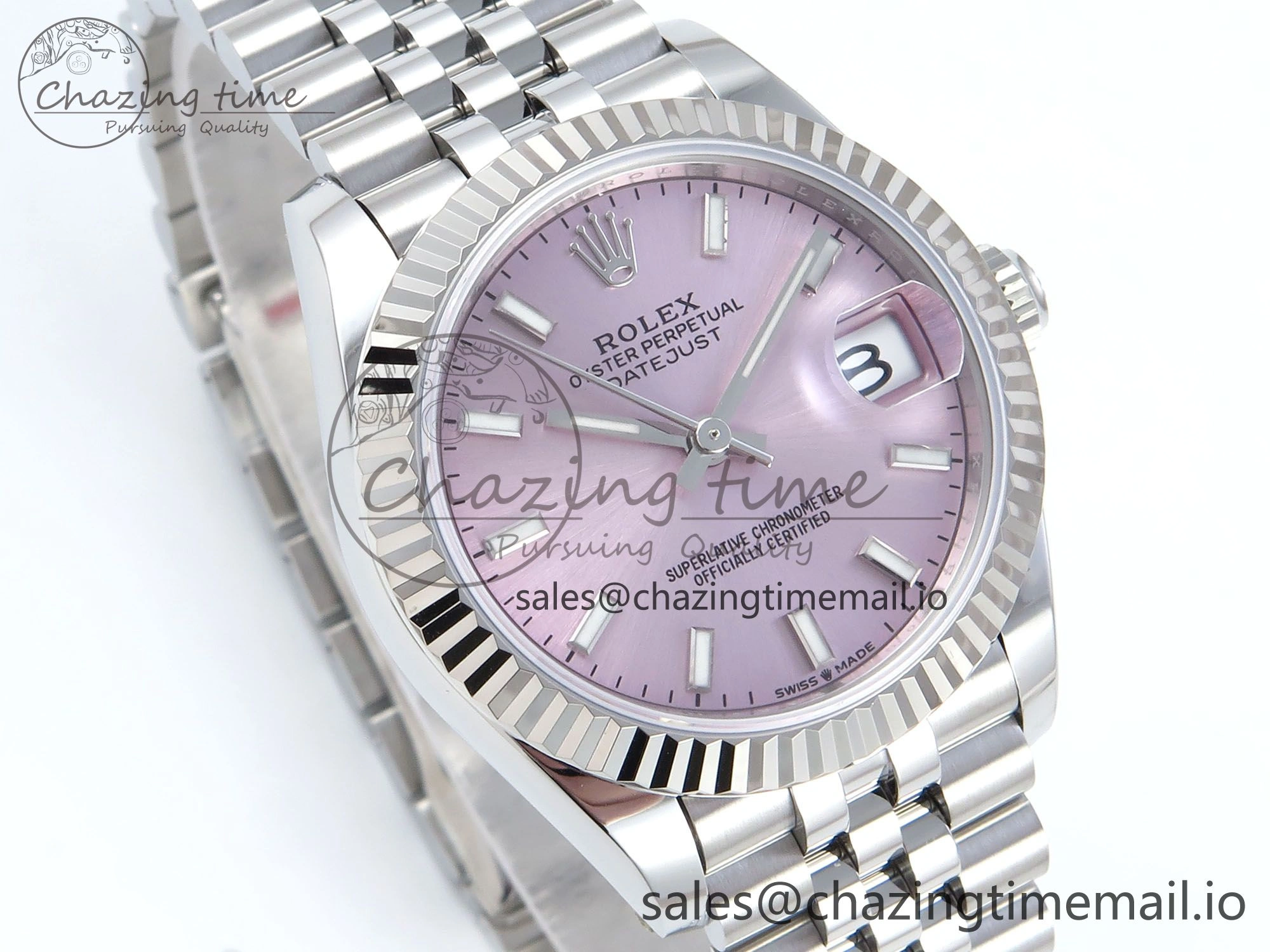 DateJust 31 278274 ARF 1:1 Best Edition 904L Steel Pink Dial Stick Marker on SS Jubilee Bracelet ETA ZeroBulk 546