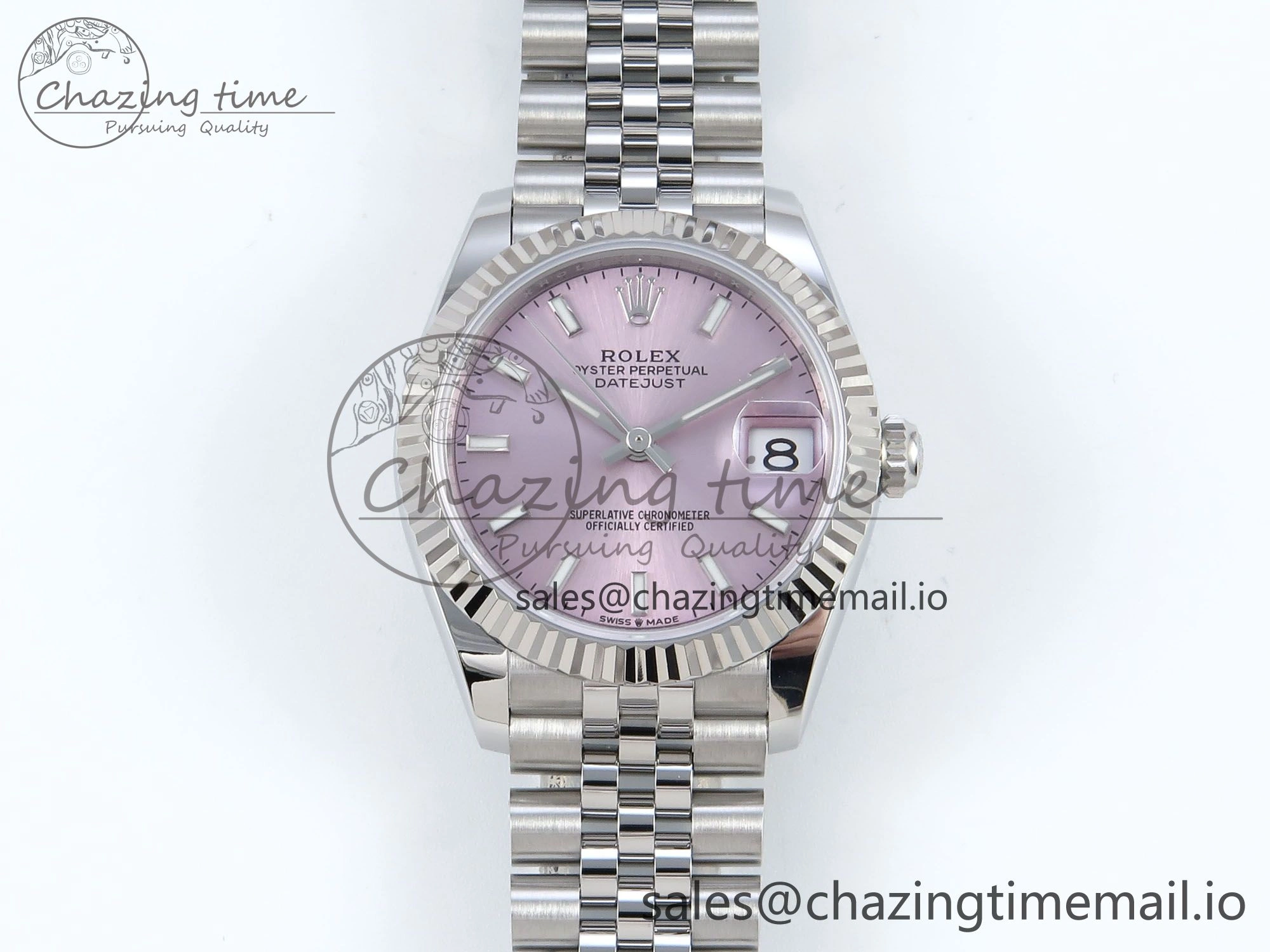 DateJust 31 278274 ARF 1:1 Best Edition 904L Steel Pink Dial Stick Marker on SS Jubilee Bracelet ETA ZeroBulk 546