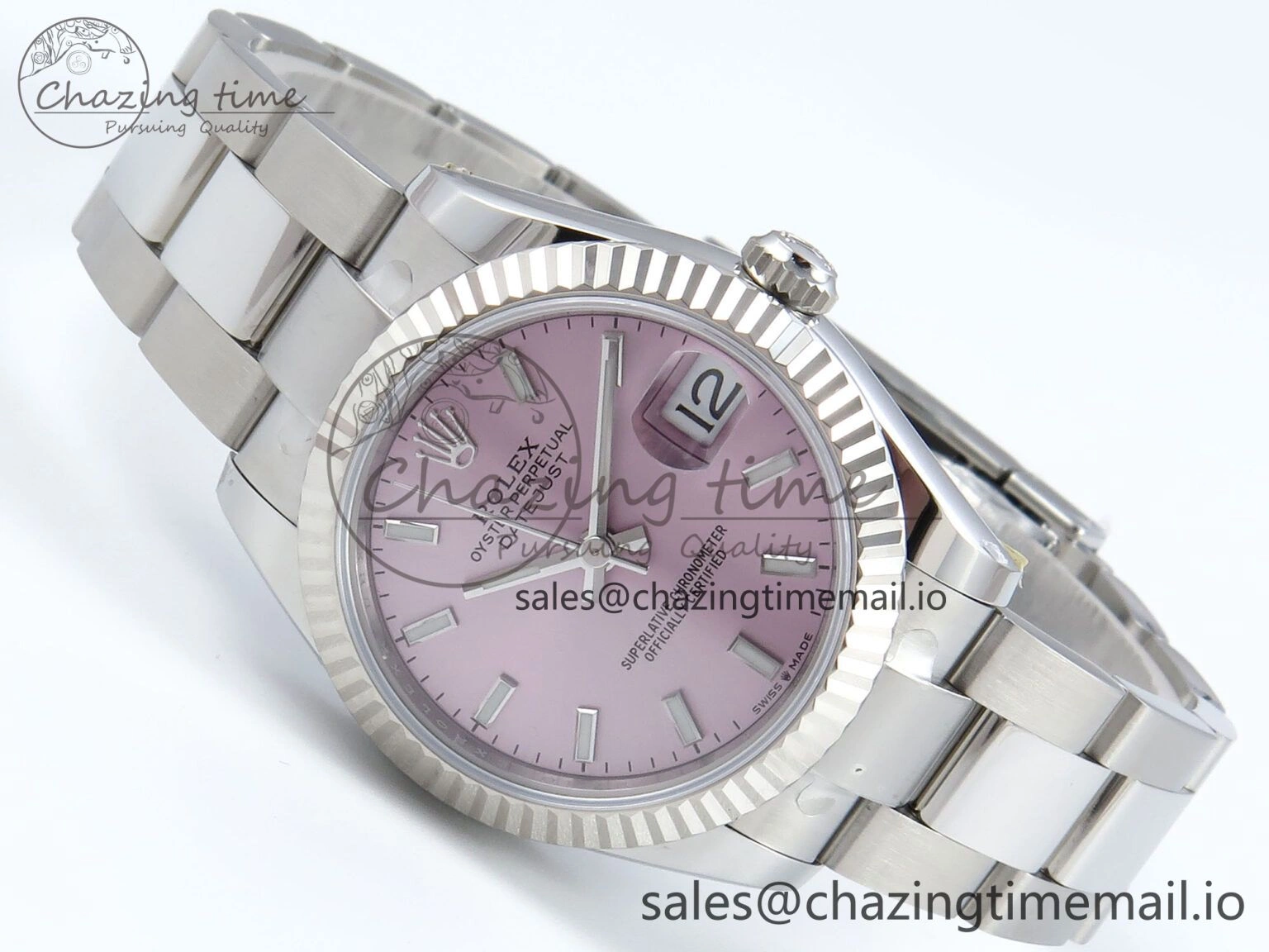 DateJust 31 278274 ARF 1:1 Best Edition 904L Steel Pink Dial Stick Marker on SS Oyster Bracelet ETA Lightweight 565