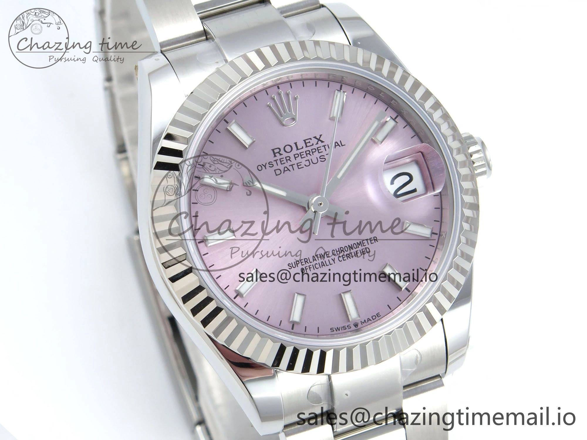 DateJust 31 278274 ARF 1:1 Best Edition 904L Steel Pink Dial Stick Marker on SS Oyster Bracelet ETA Lightweight 565