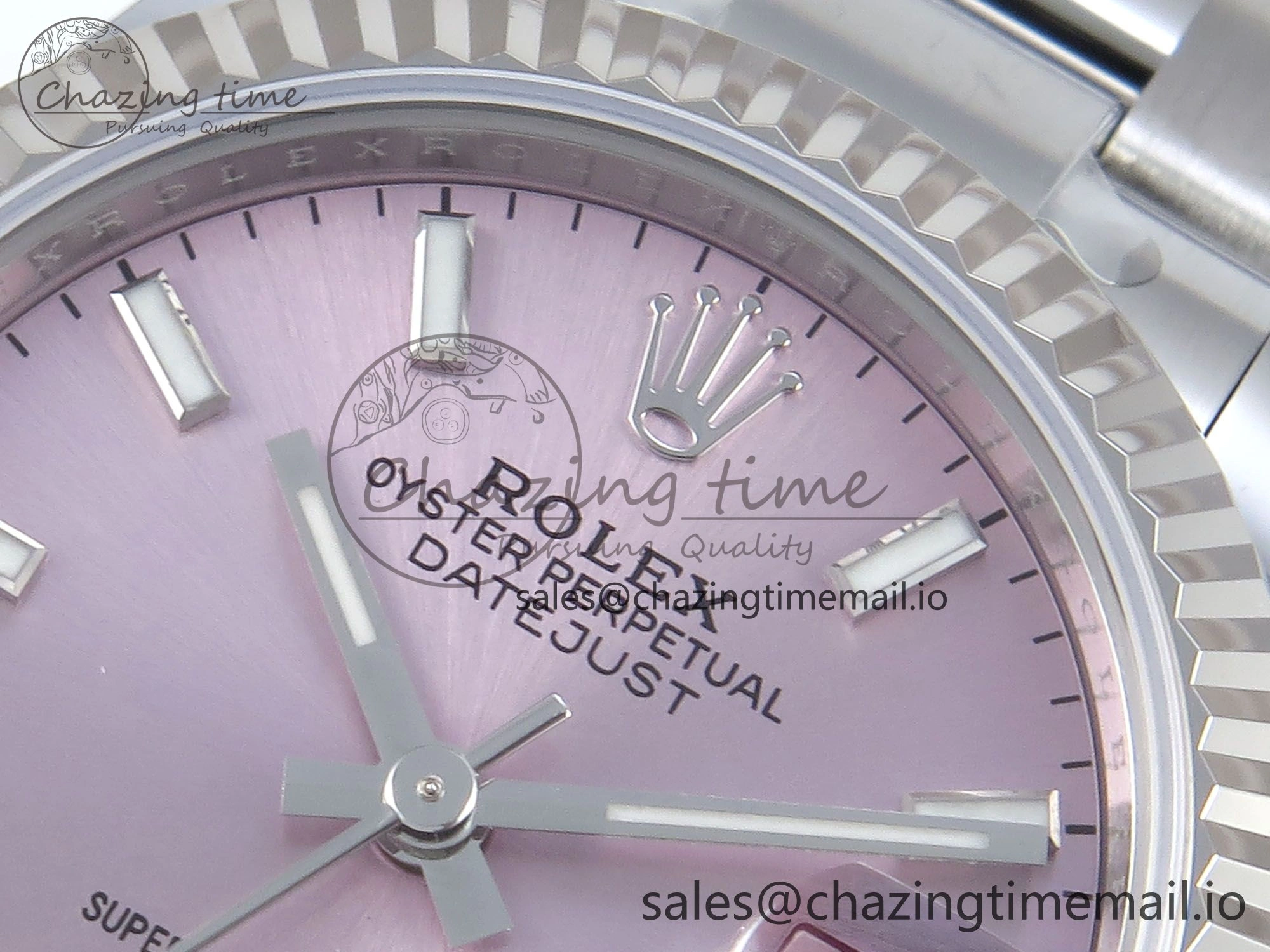 DateJust 31 278274 ARF 1:1 Best Edition 904L Steel Pink Dial Stick Marker on SS Oyster Bracelet ETA Lightweight 565