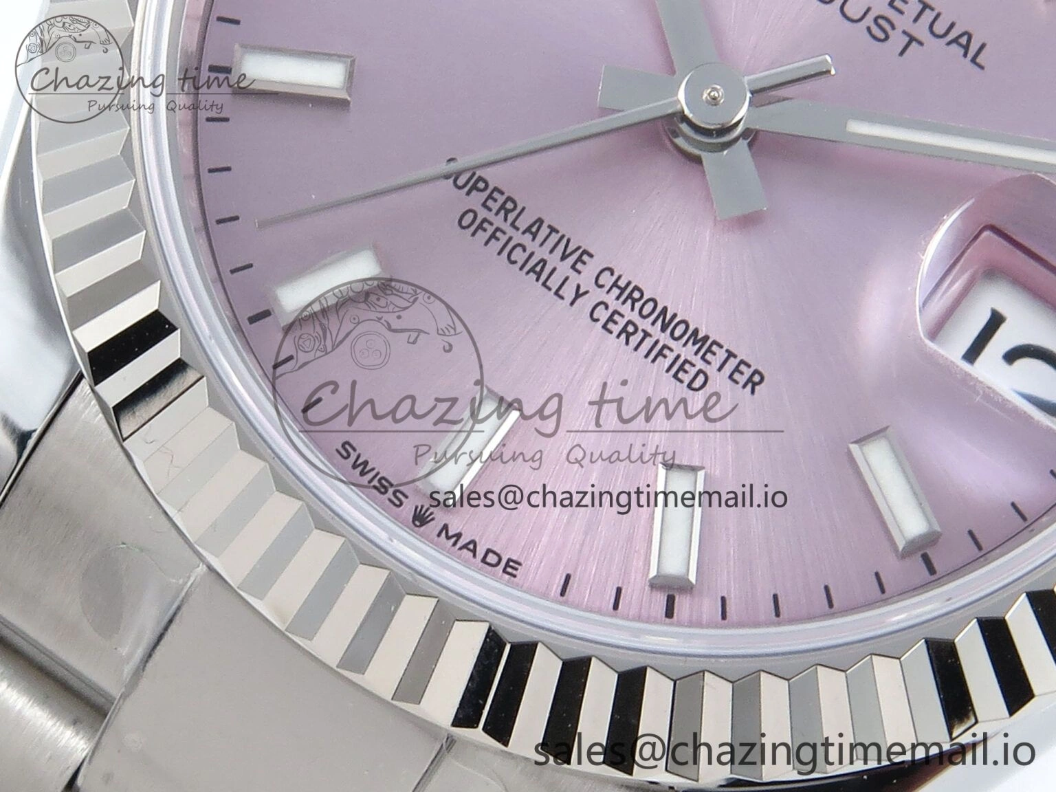 DateJust 31 278274 ARF 1:1 Best Edition 904L Steel Pink Dial Stick Marker on SS Oyster Bracelet ETA Lightweight 565